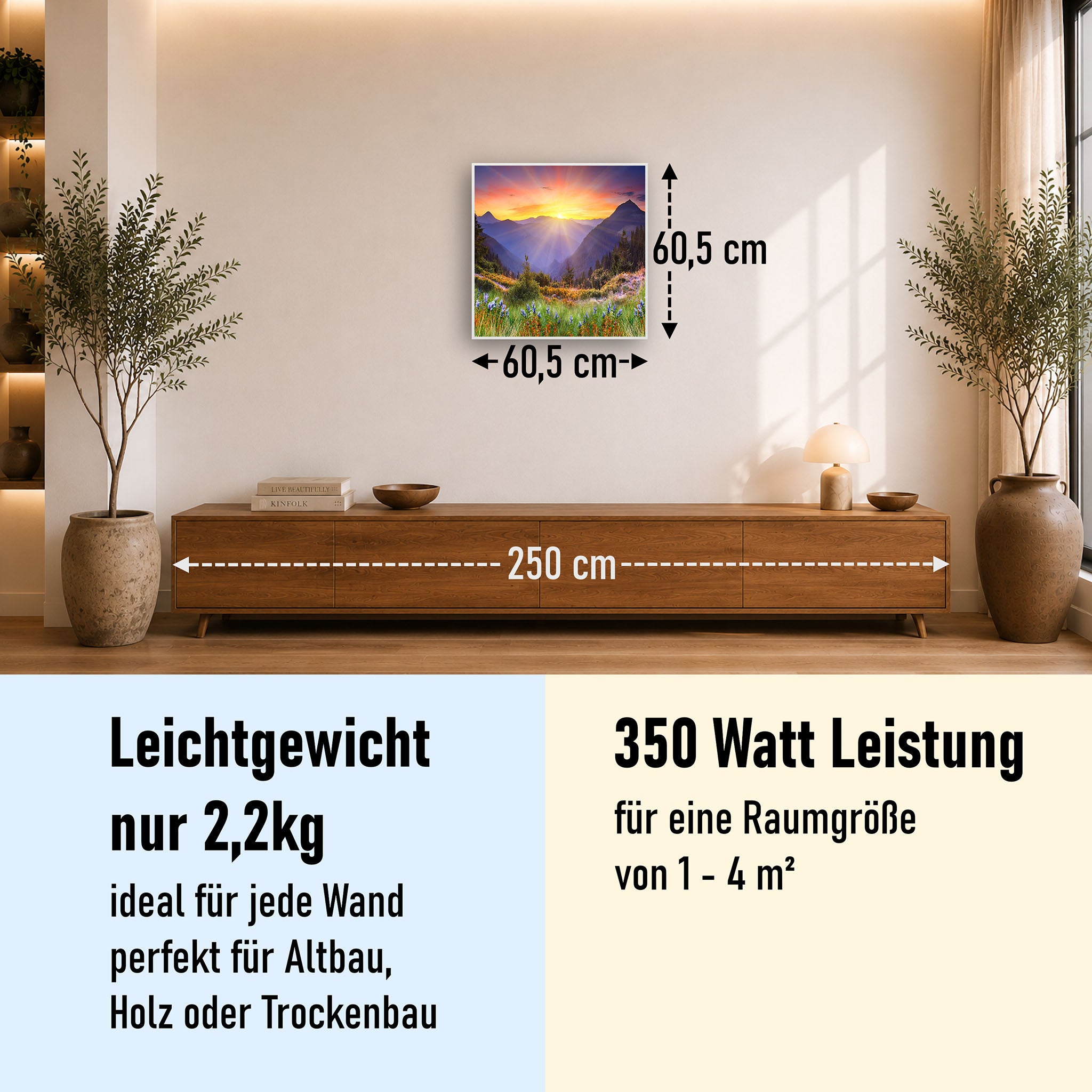 Bild Infrarotheizung 350-1200W Motiv 034 Sonnenuntergang