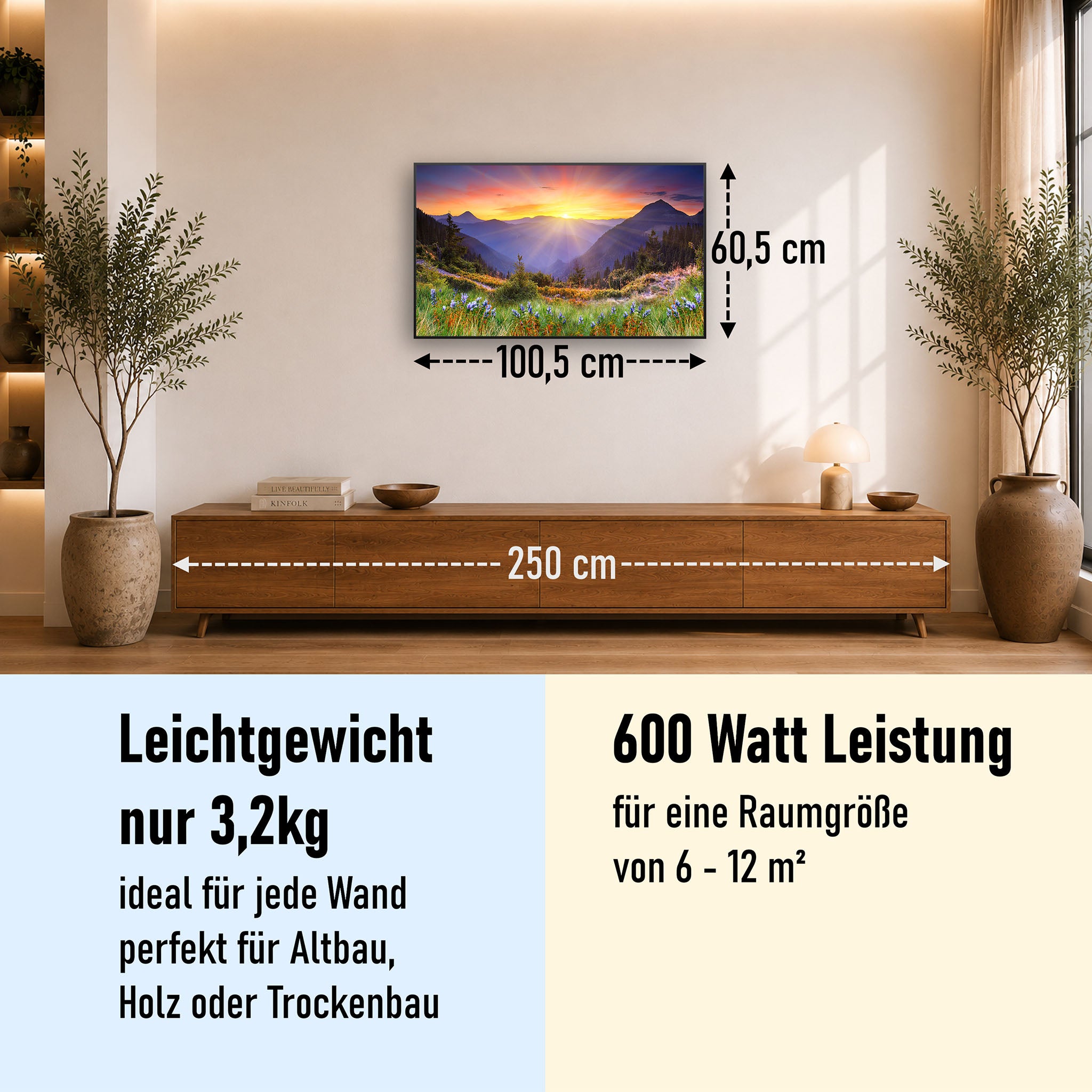 Bild Infrarotheizung 350-1200W Motiv 034 Sonnenuntergang
