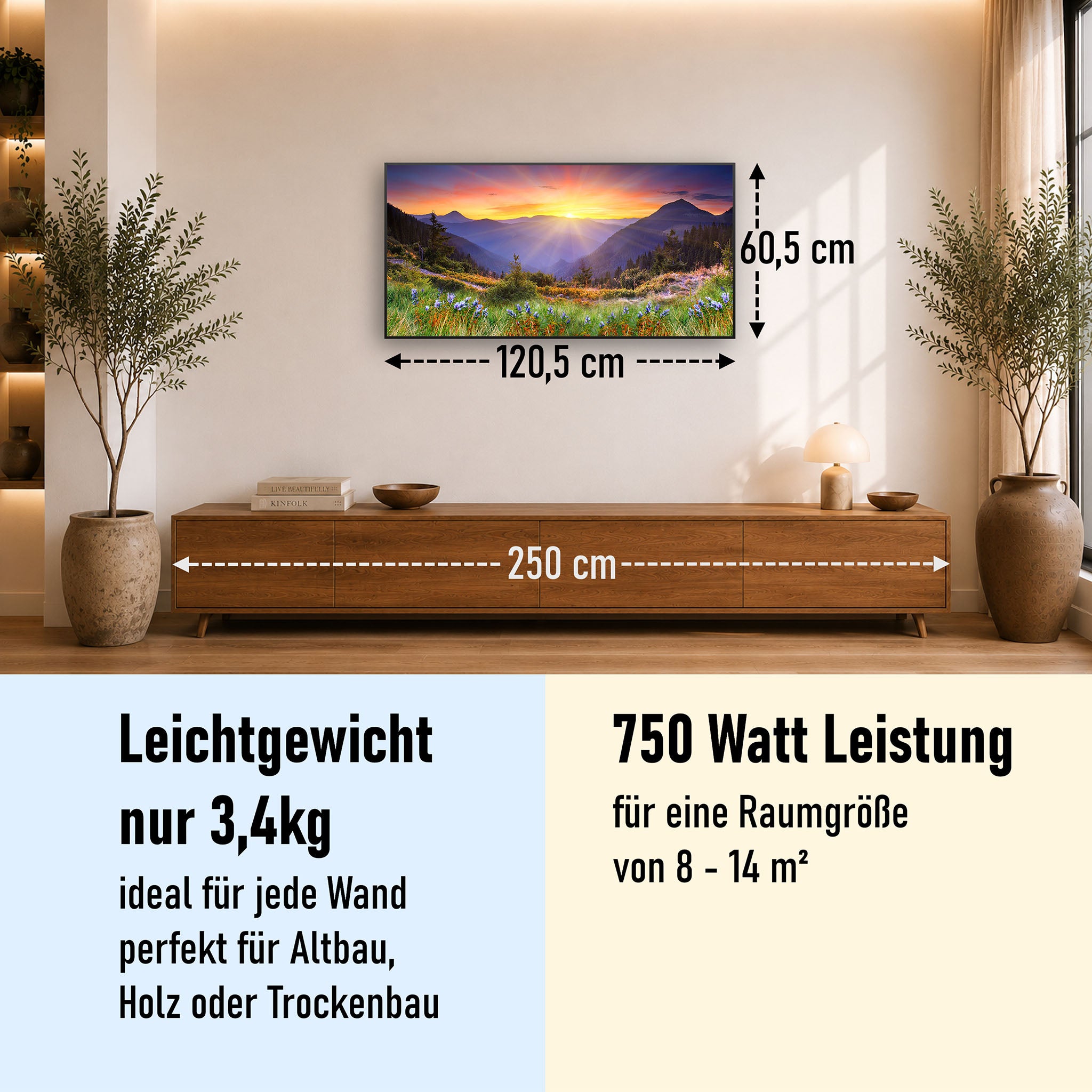 Bild Infrarotheizung 350-1200W Motiv 034 Sonnenuntergang