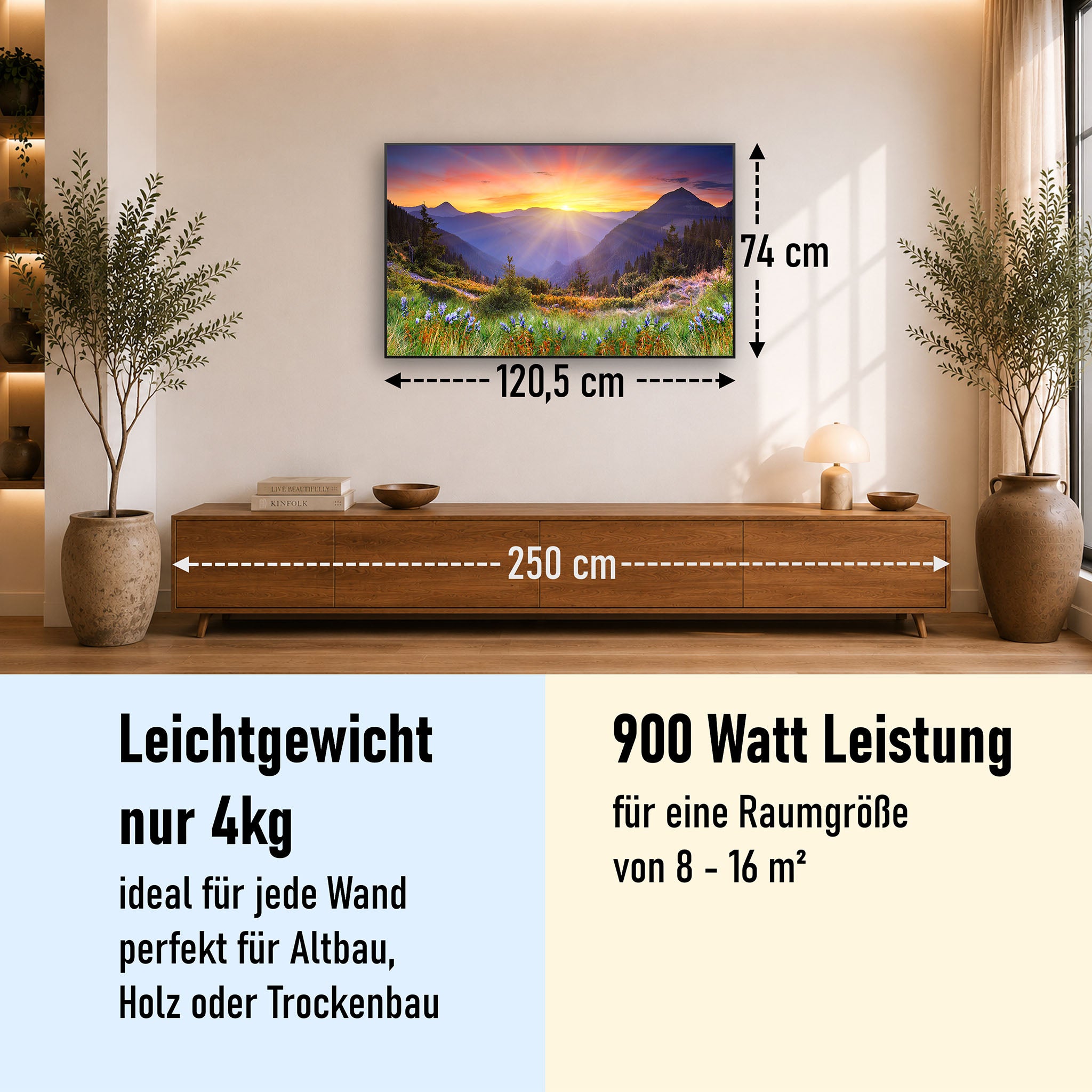 Bild Infrarotheizung 350-1200W Motiv 034 Sonnenuntergang