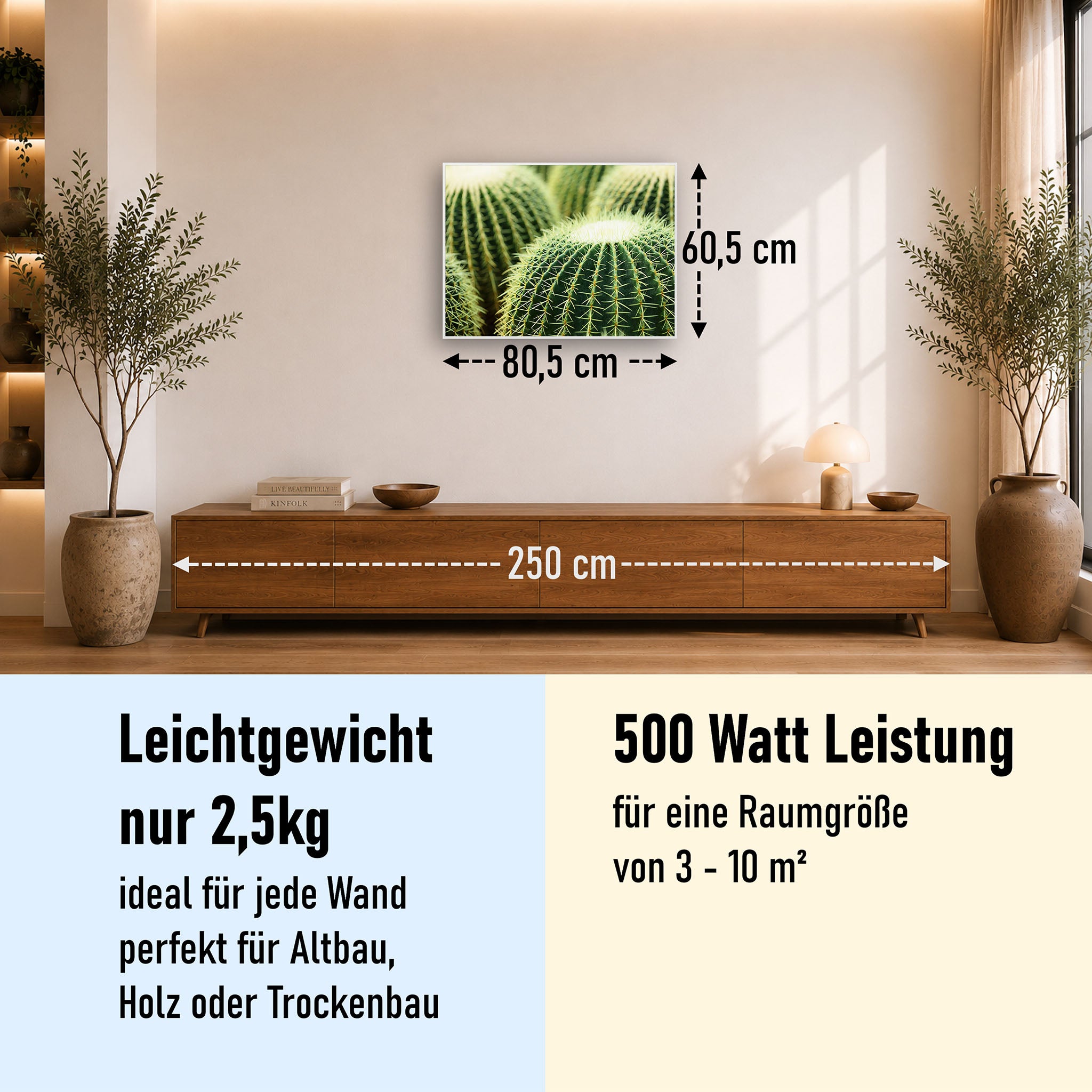 Bild Infrarotheizung 350-1200W Motiv 035 Kaktus