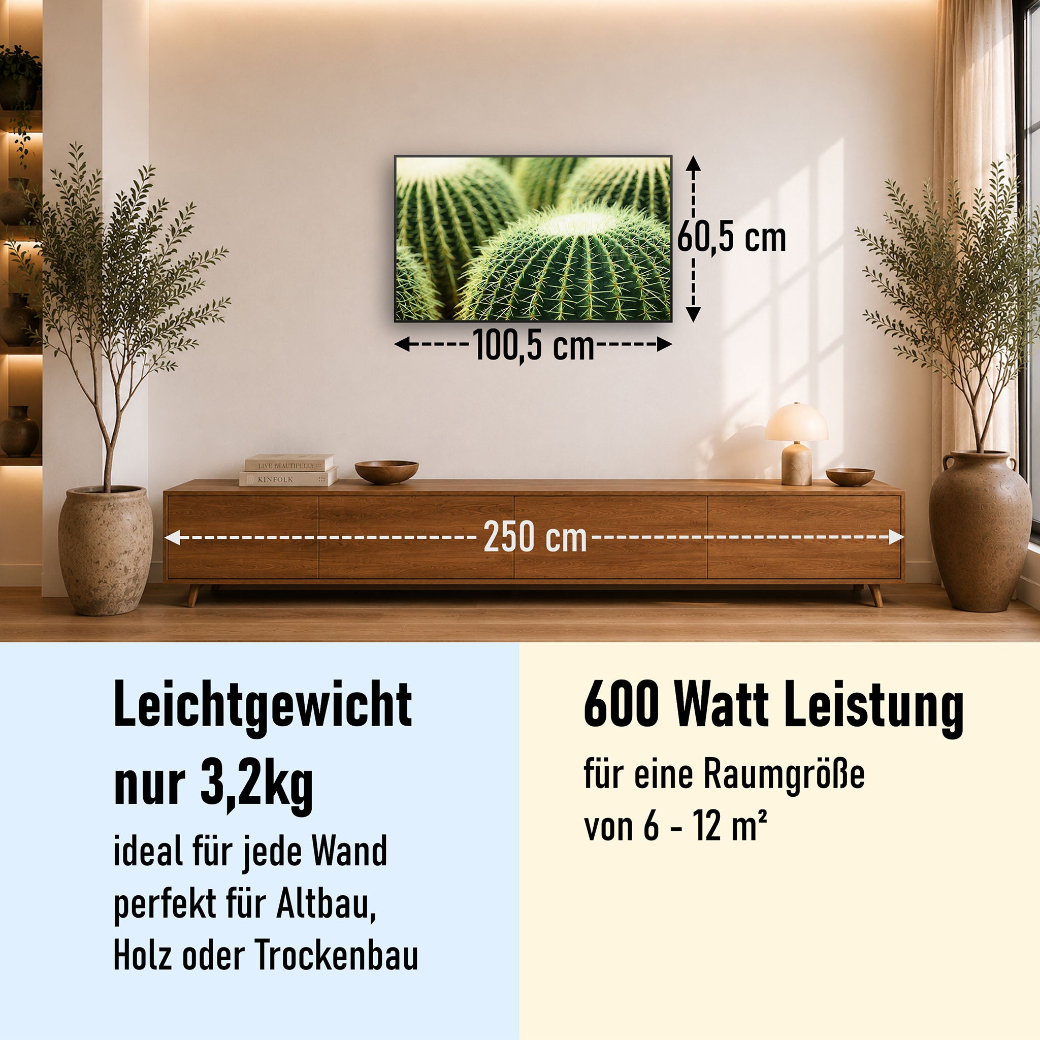 Bild Infrarotheizung 350-1200W Motiv 035 Kaktus