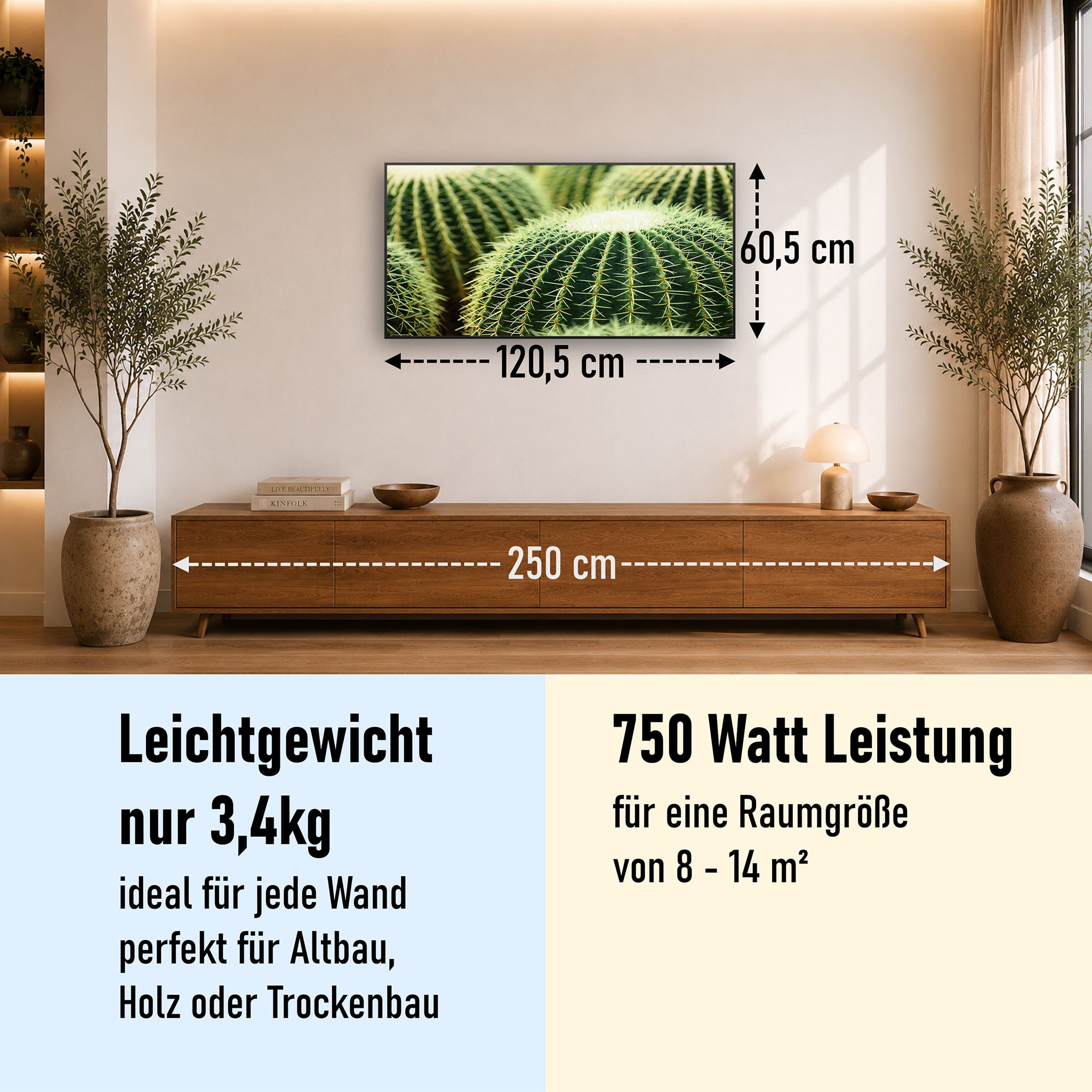 Bild Infrarotheizung 350-1200W Motiv 035 Kaktus