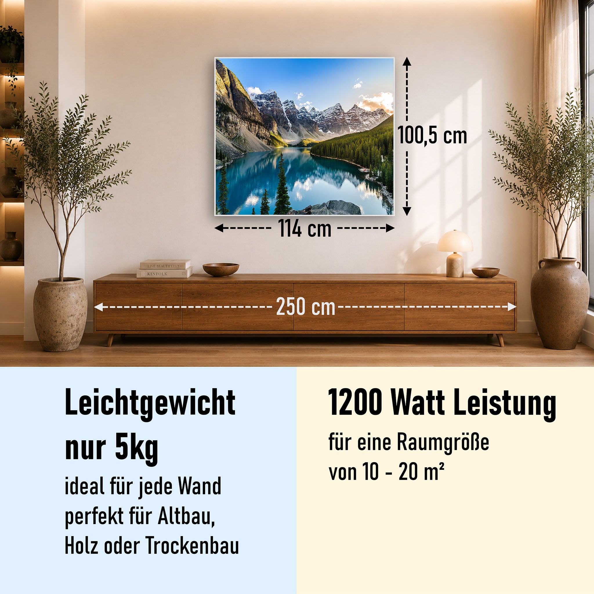 Bild Infrarotheizung 350-1200W Motiv 040 Rocky Mountains