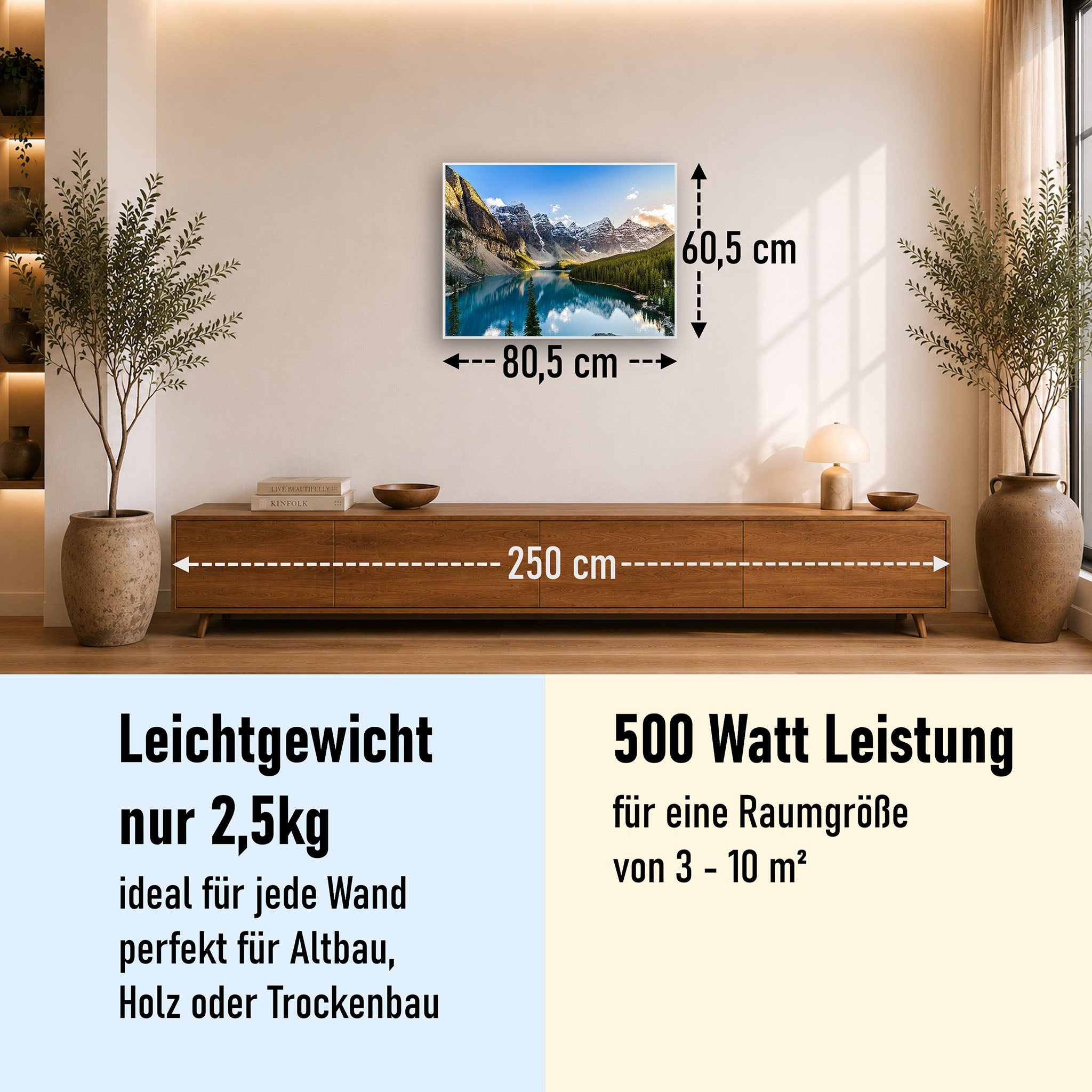 Bild Infrarotheizung 350-1200W Motiv 040 Rocky Mountains