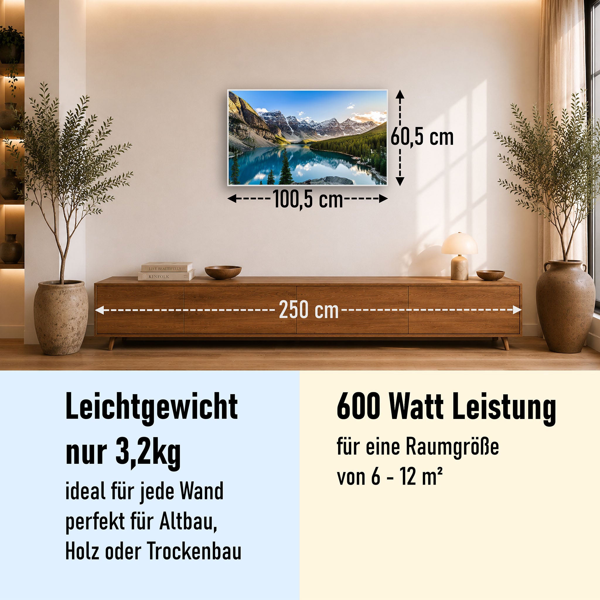 Bild Infrarotheizung 350-1200W Motiv 040 Rocky Mountains