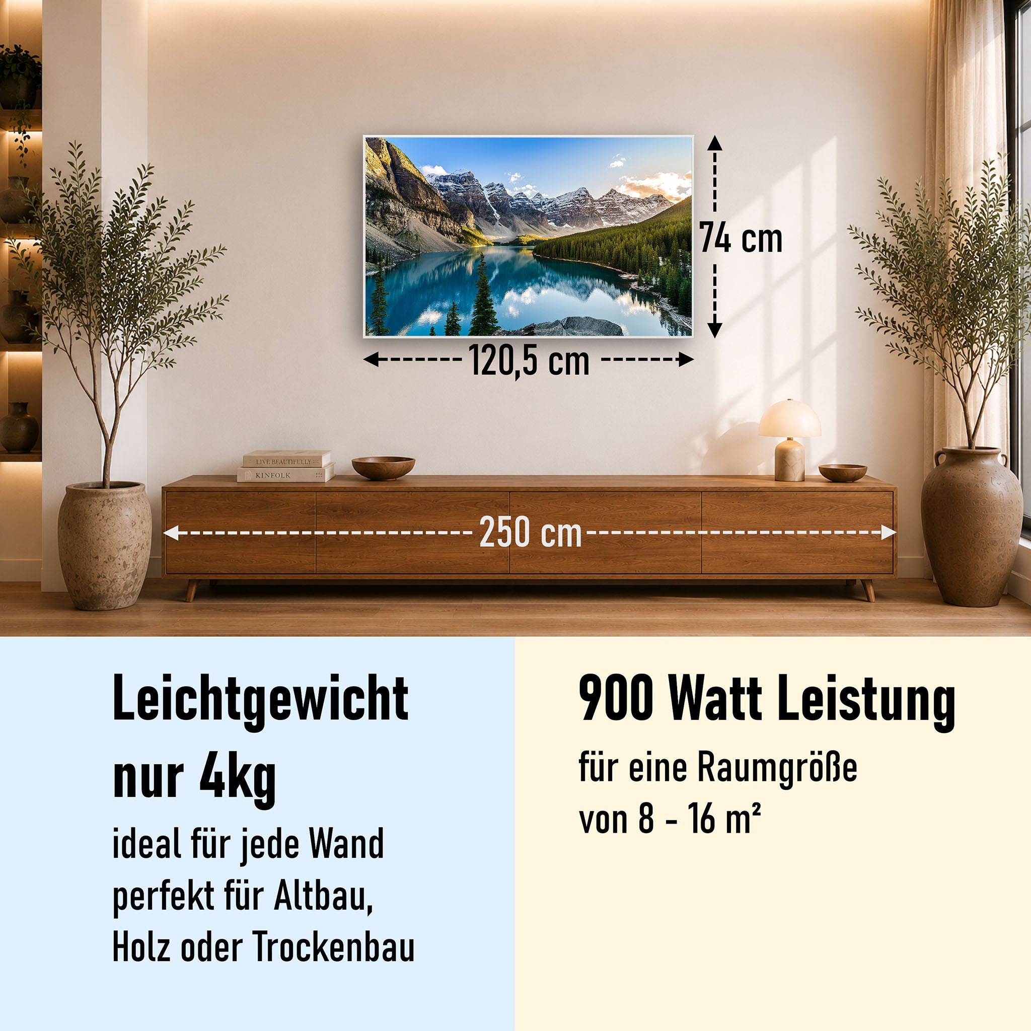 Bild Infrarotheizung 350-1200W Motiv 040 Rocky Mountains