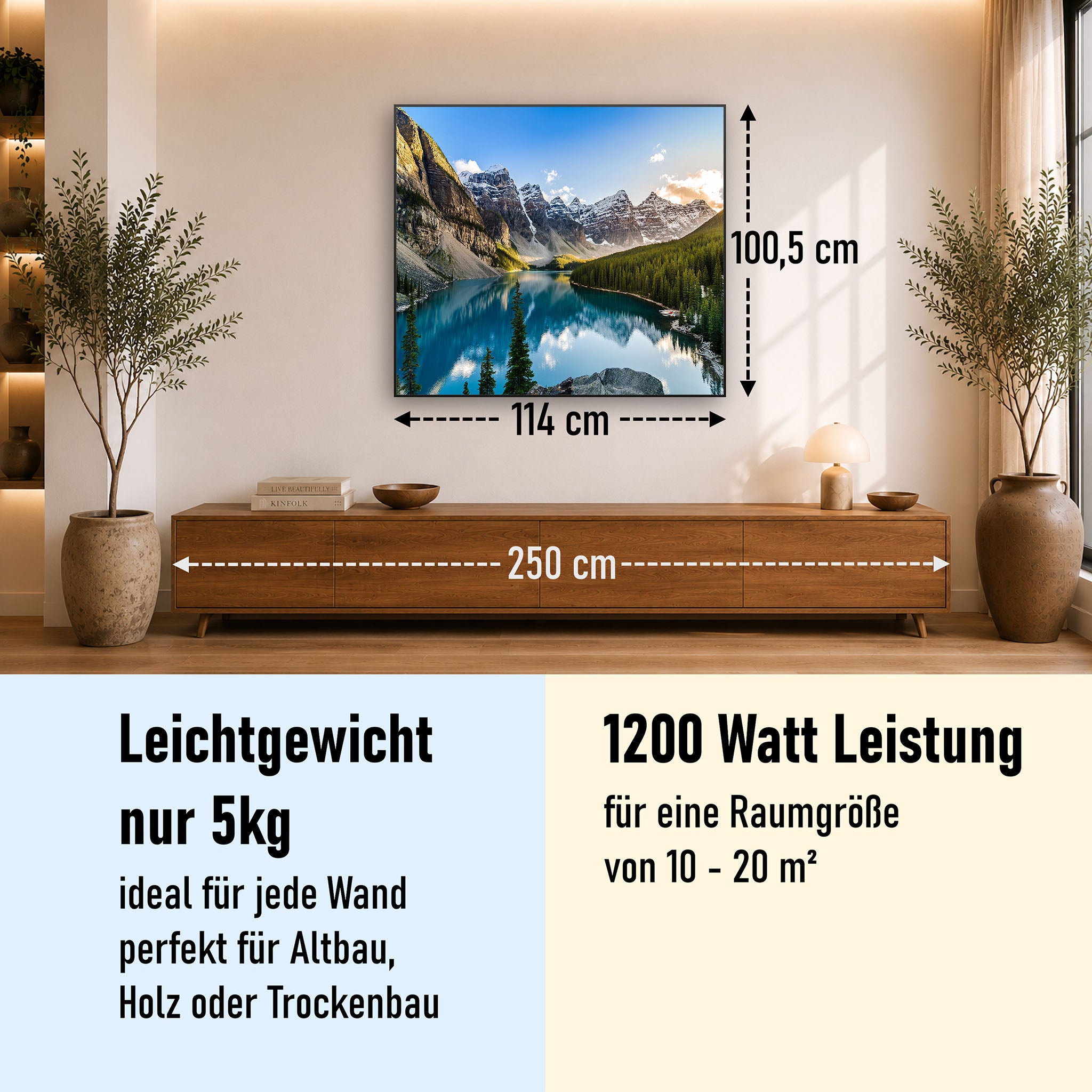 Bild Infrarotheizung 350-1200W Motiv 040 Rocky Mountains