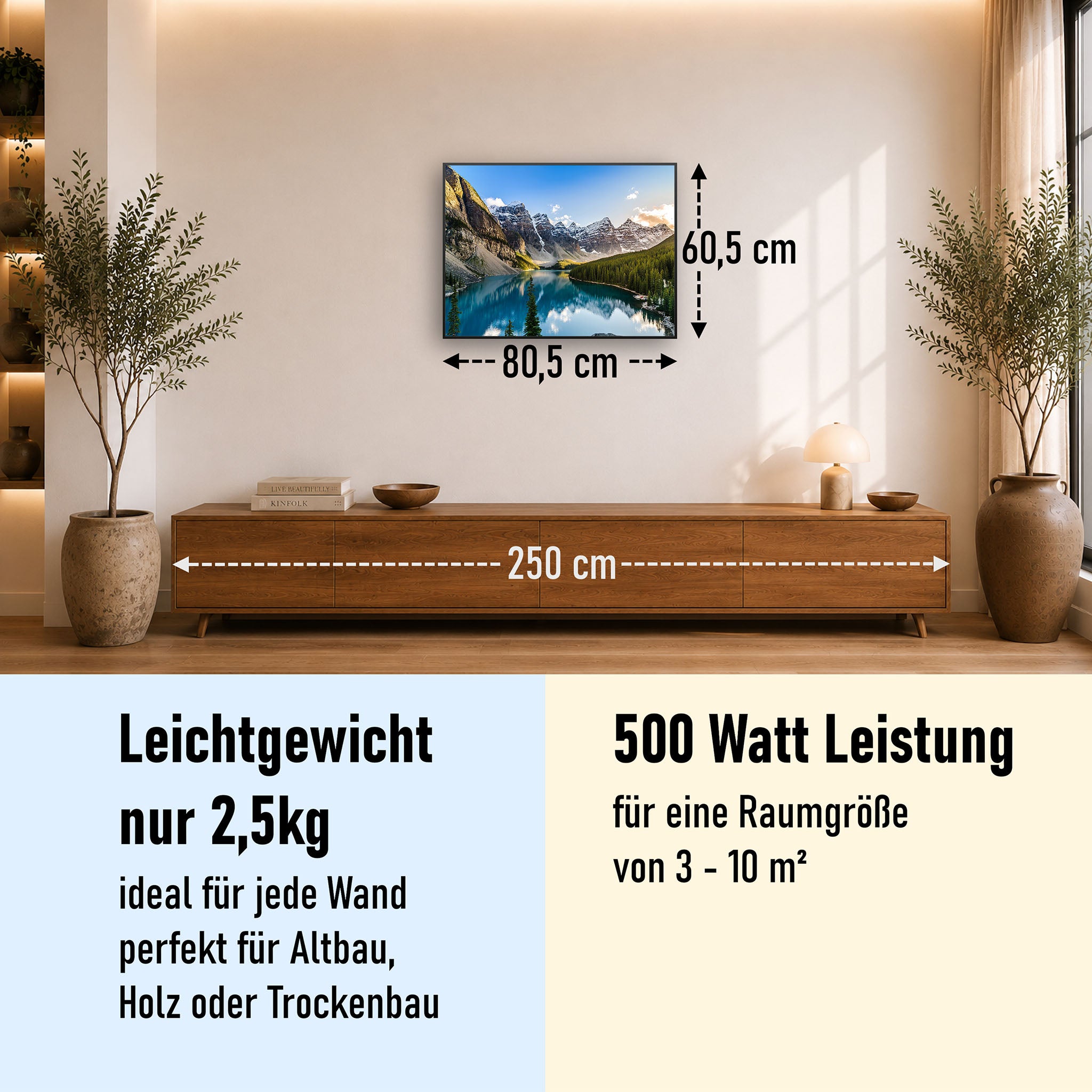 Bild Infrarotheizung 350-1200W Motiv 040 Rocky Mountains