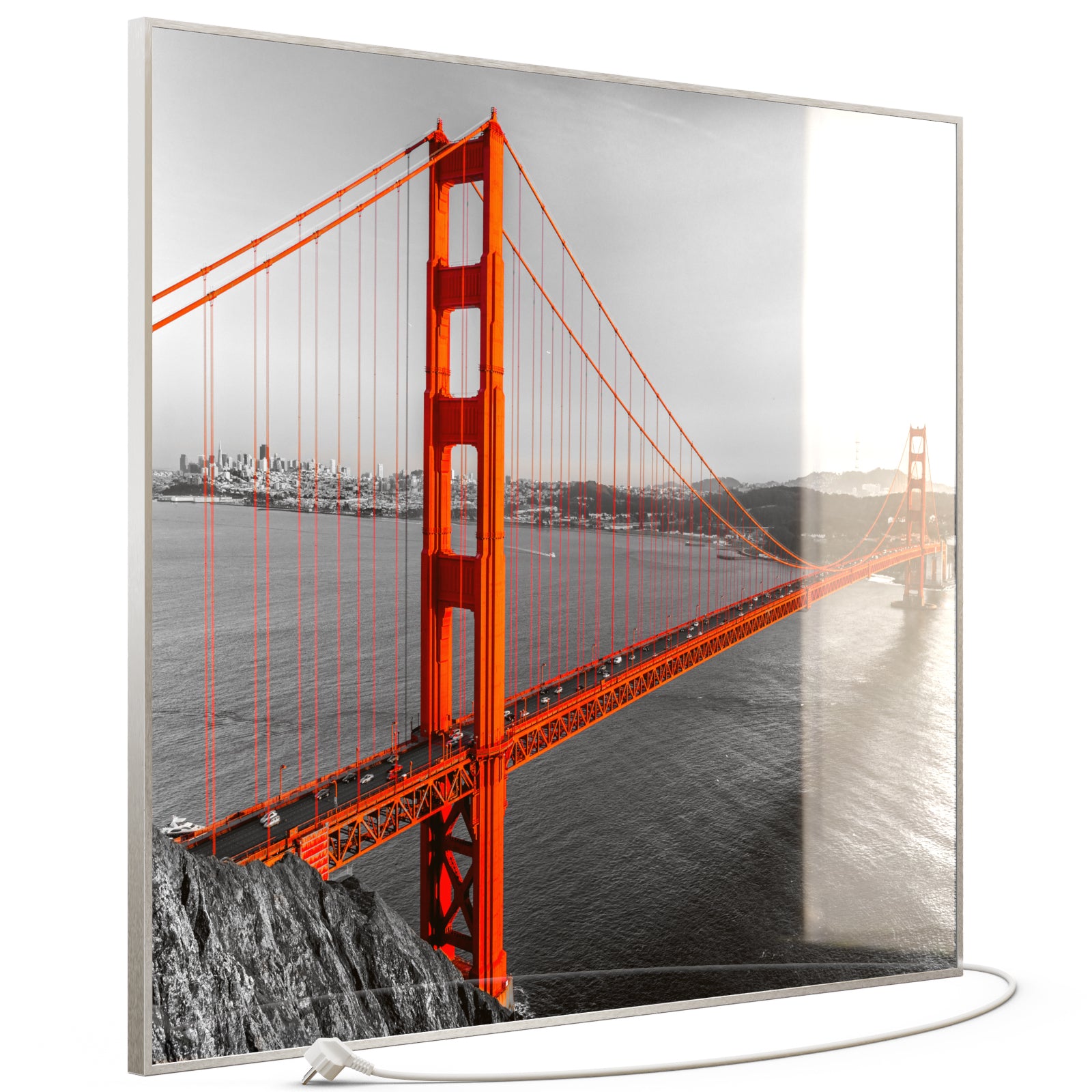 Glas Infrarotheizung 350-1200W Motiv 041 Golden Gate