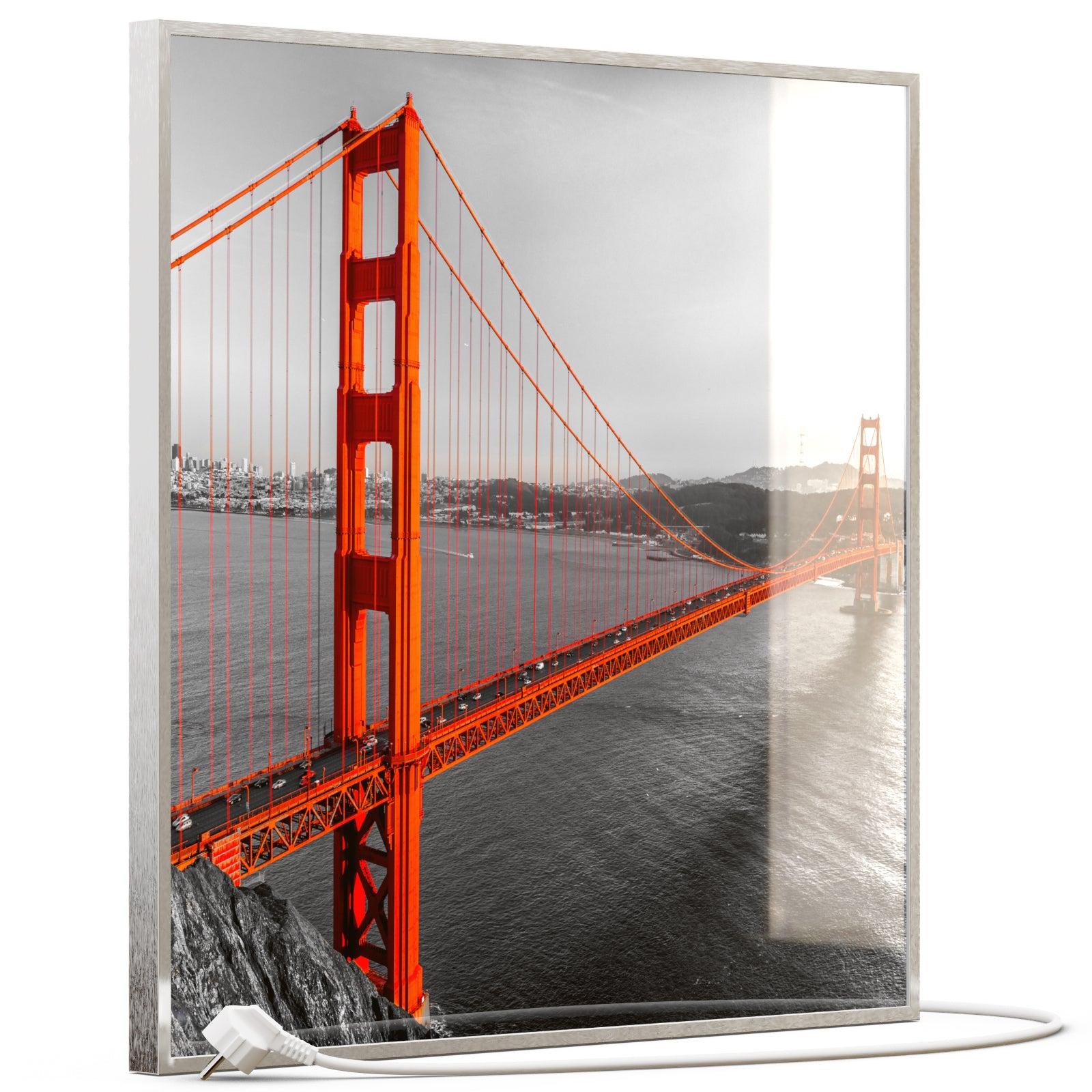 Glas Infrarotheizung 350-1200W Motiv 041 Golden Gate