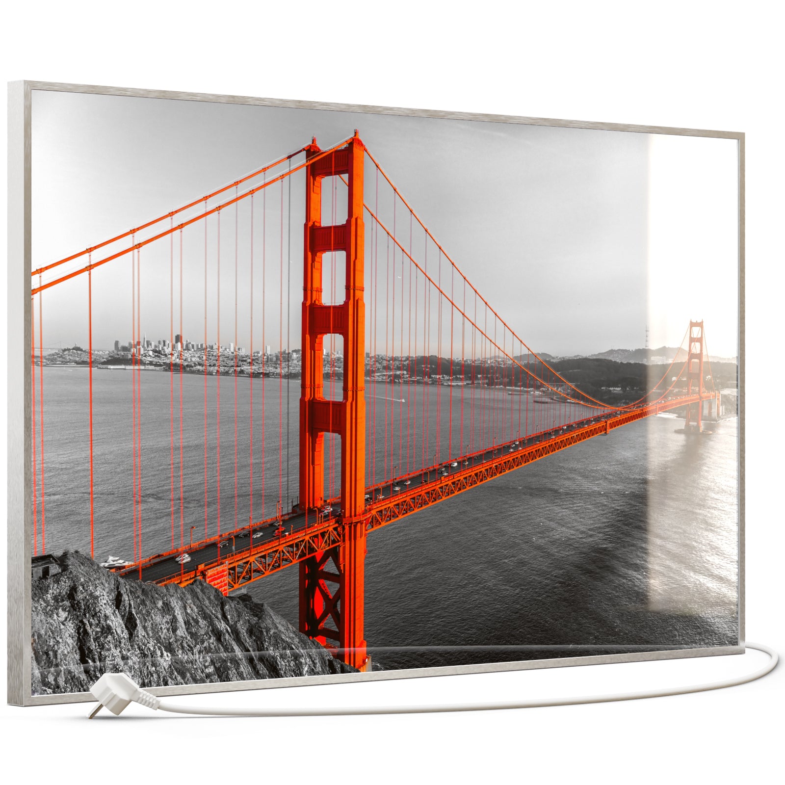 Glas Infrarotheizung 350-1200W Motiv 041 Golden Gate