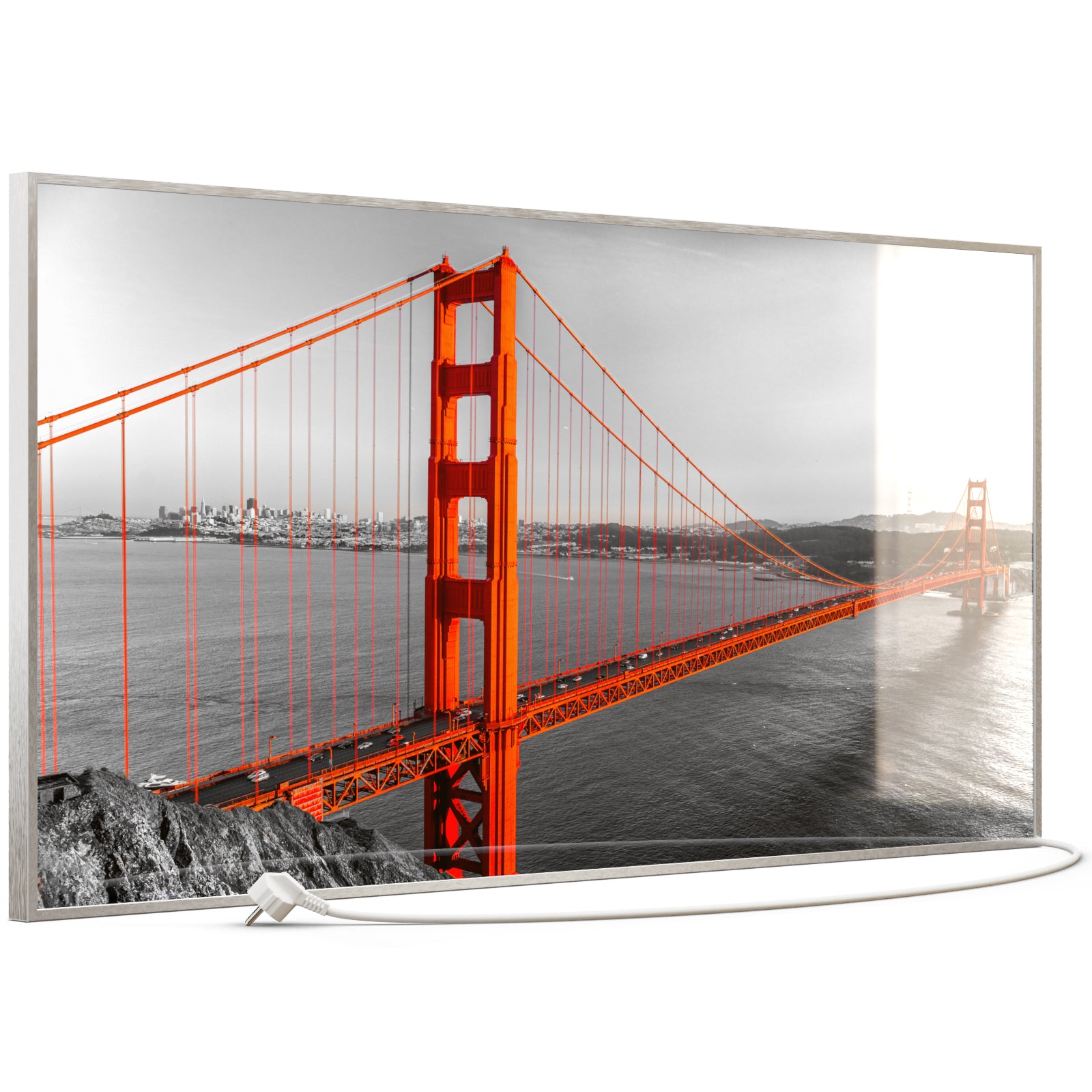 Glas Infrarotheizung 350-1200W Motiv 041 Golden Gate