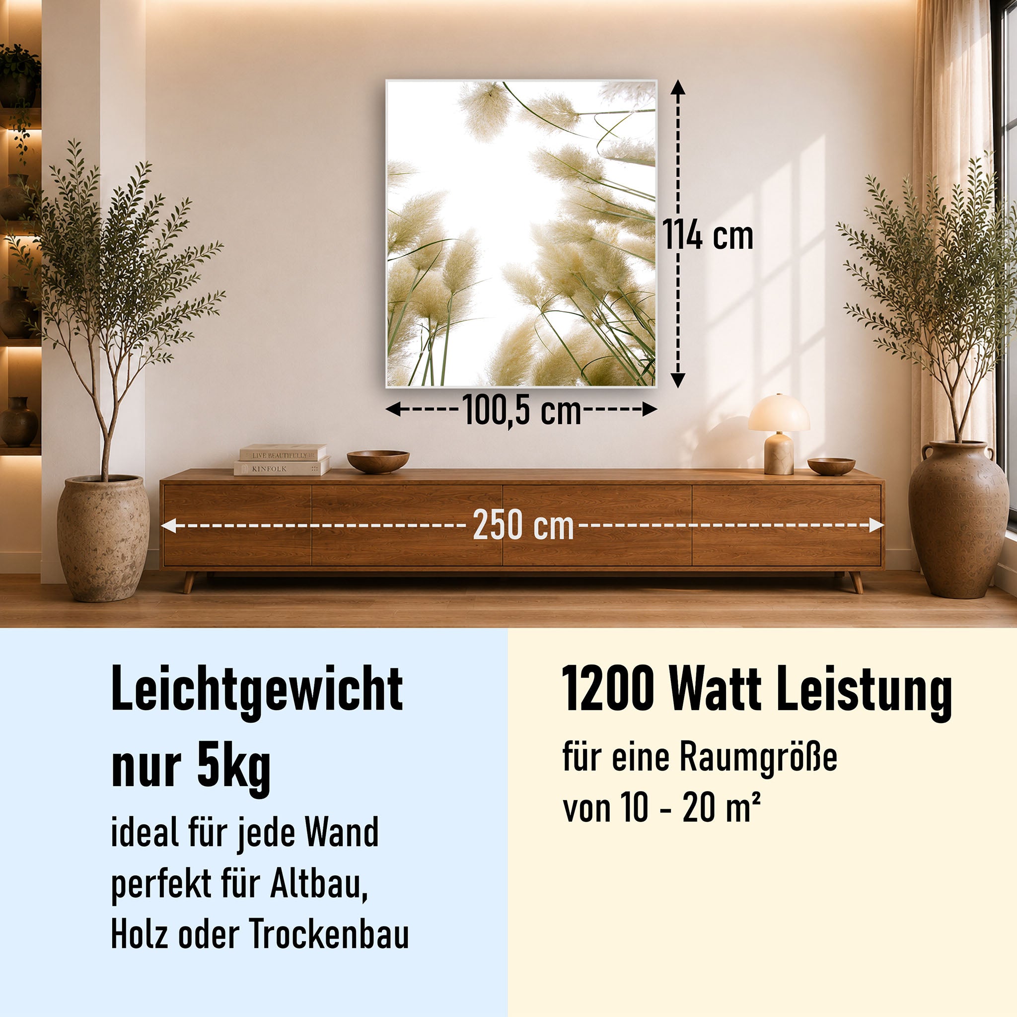 Bild Infrarotheizung 350-1200W Motiv 043H Röhricht