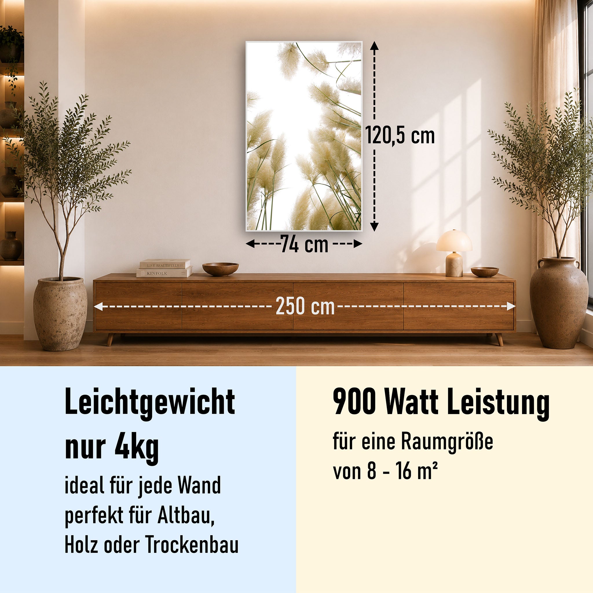 Bild Infrarotheizung 350-1200W Motiv 043H Röhricht