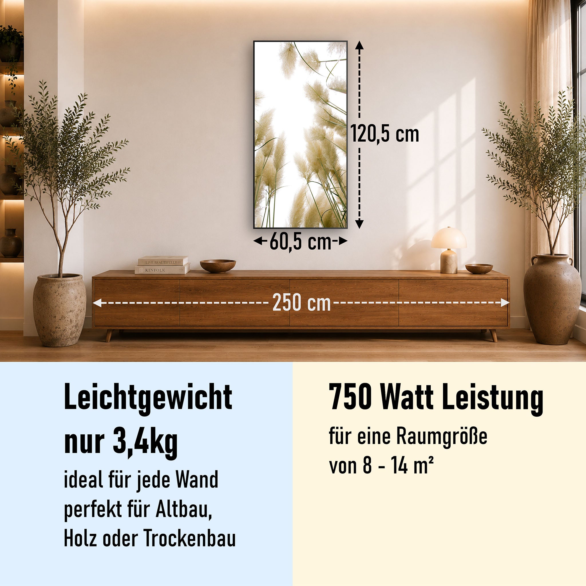Bild Infrarotheizung 350-1200W Motiv 043H Röhricht