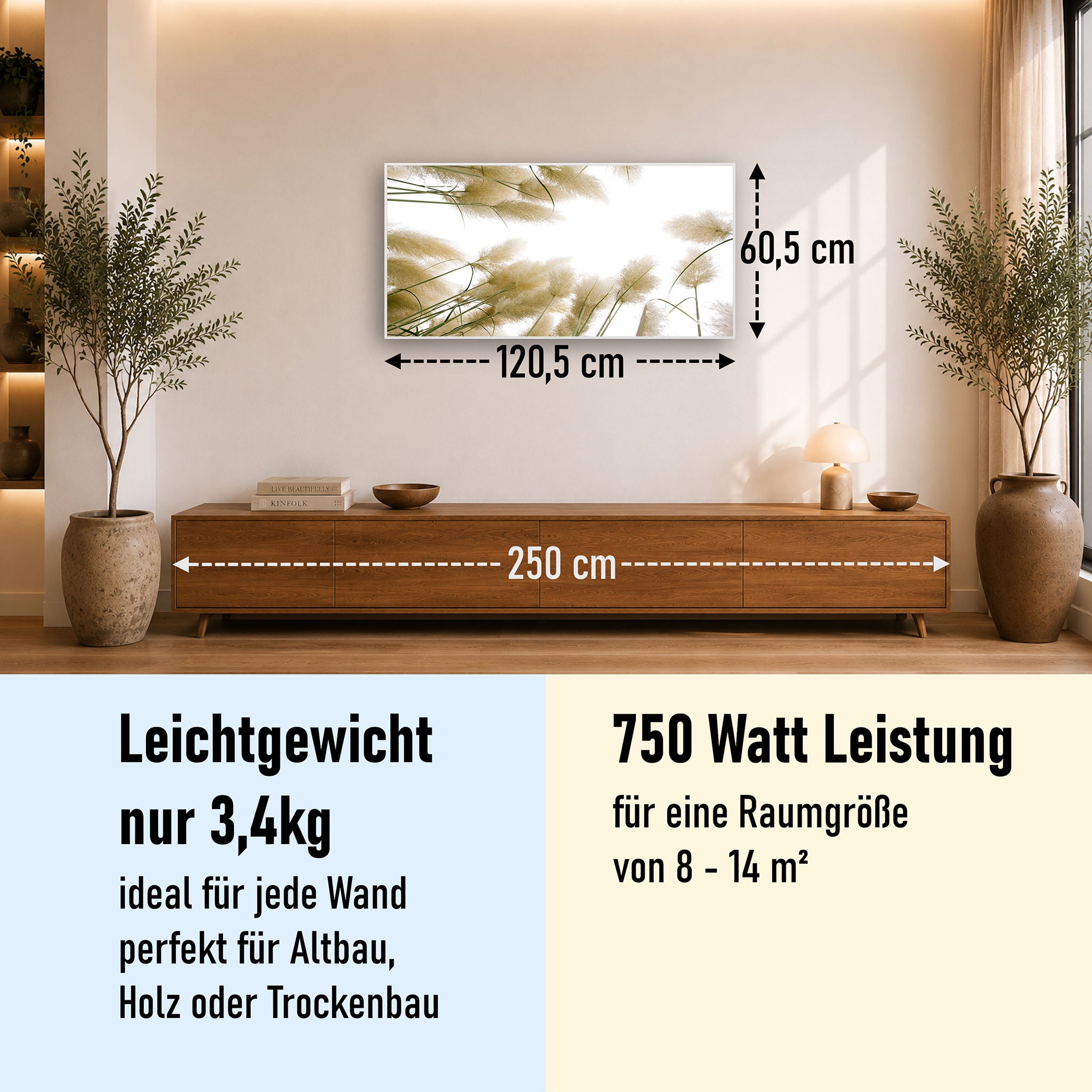 Bild Infrarotheizung 350-1200W Motiv 043 Röhricht