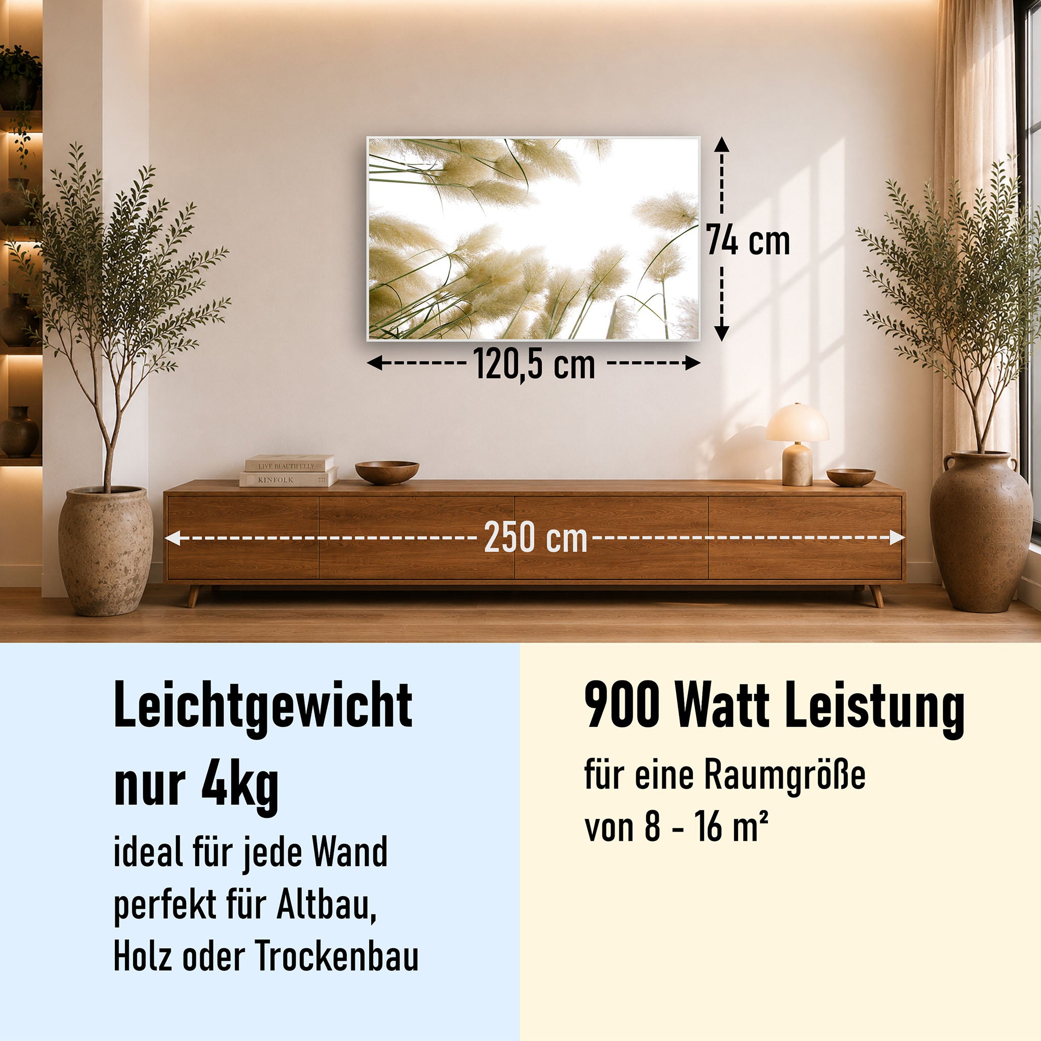 Bild Infrarotheizung 350-1200W Motiv 043 Röhricht