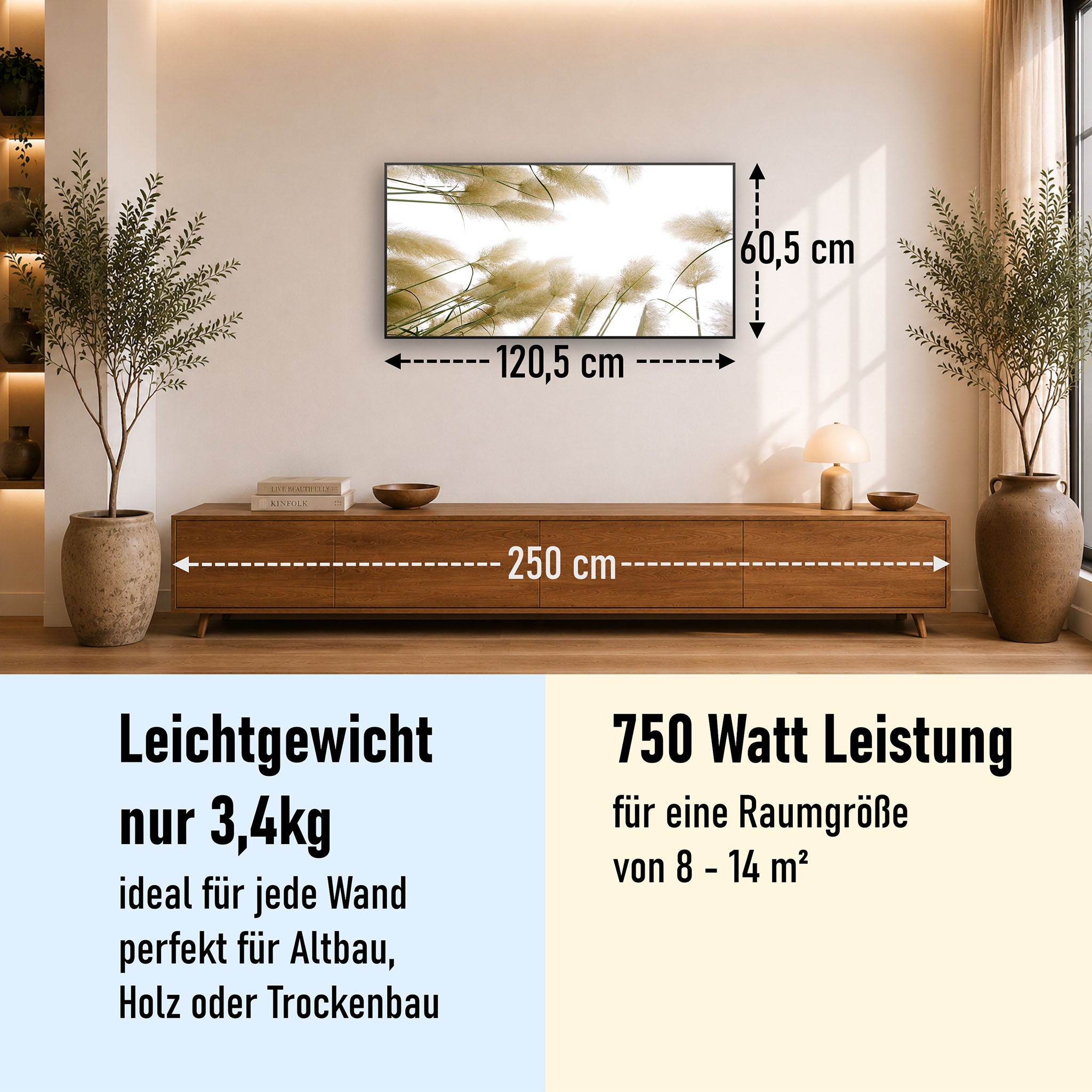 Bild Infrarotheizung 350-1200W Motiv 043 Röhricht