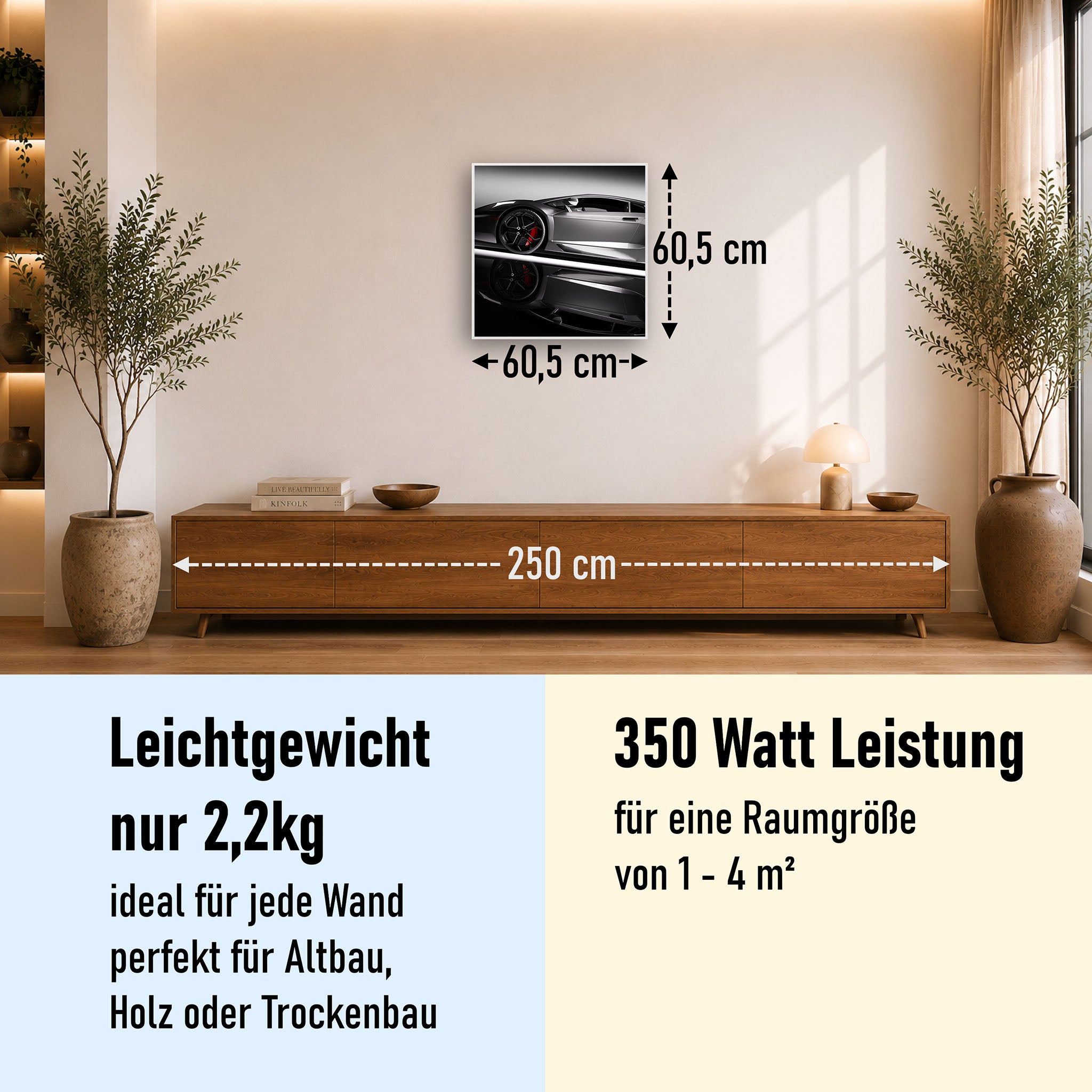 Bild Infrarotheizung 350-1200W Motiv 045 Sportwagen