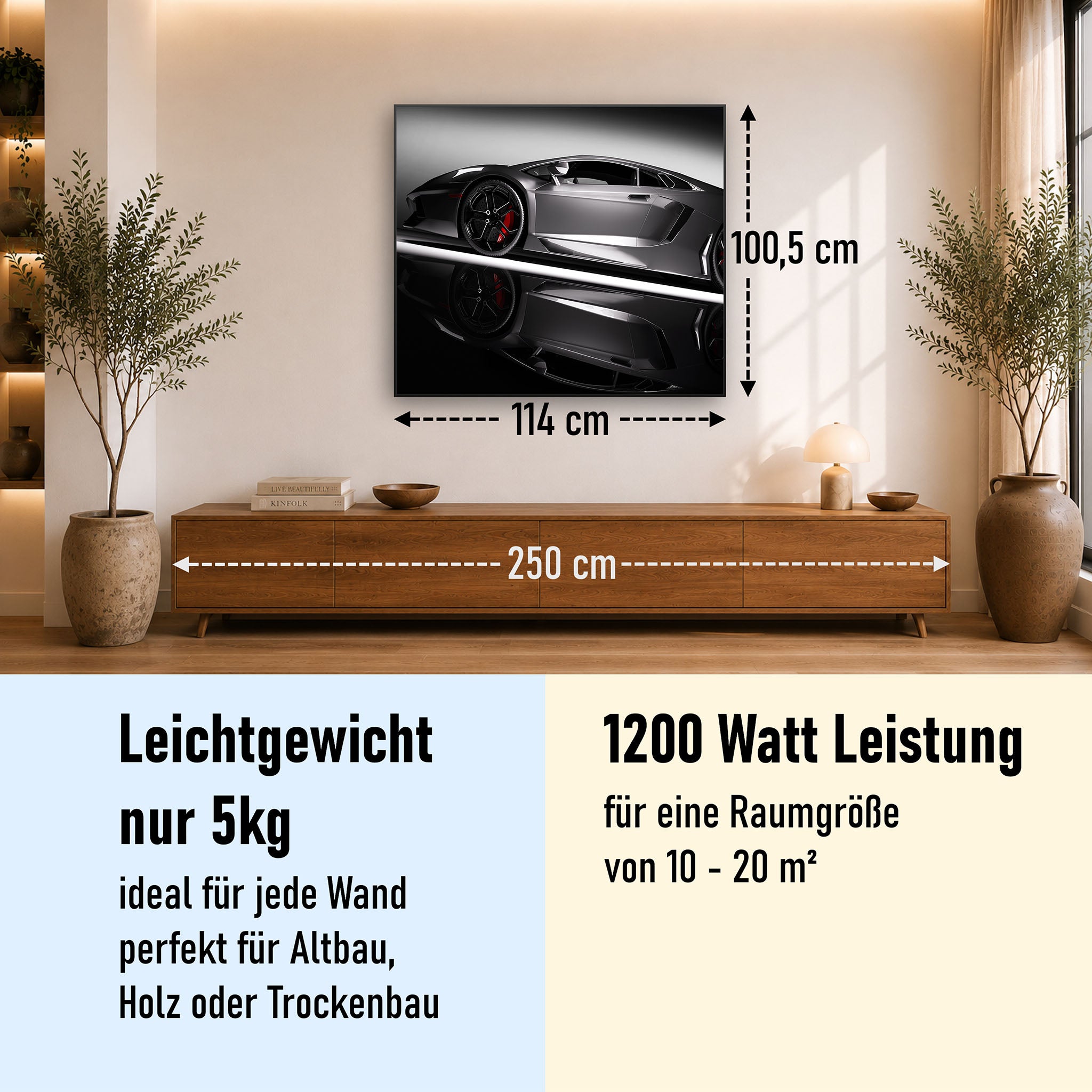 Bild Infrarotheizung 350-1200W Motiv 045 Sportwagen