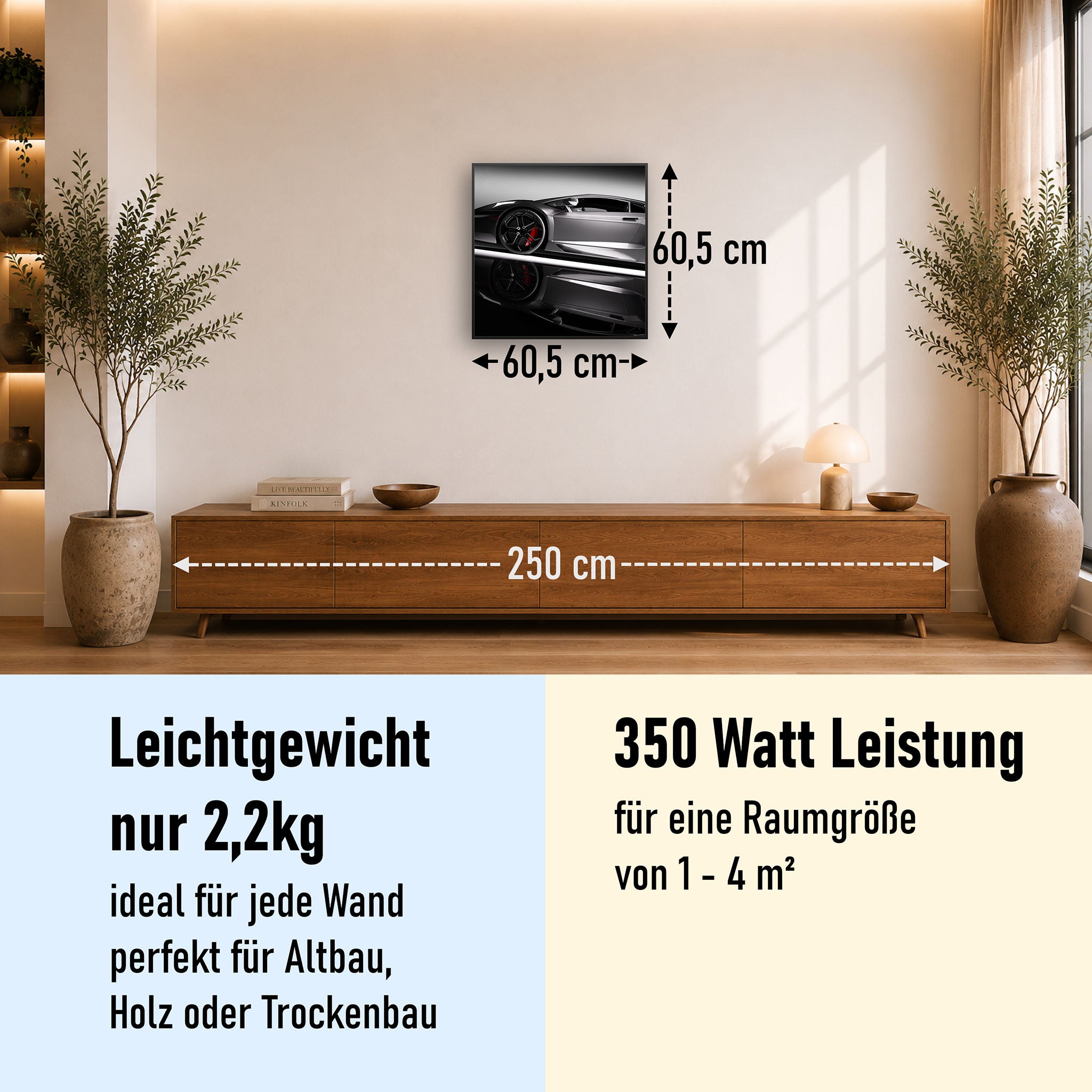 Bild Infrarotheizung 350-1200W Motiv 045 Sportwagen