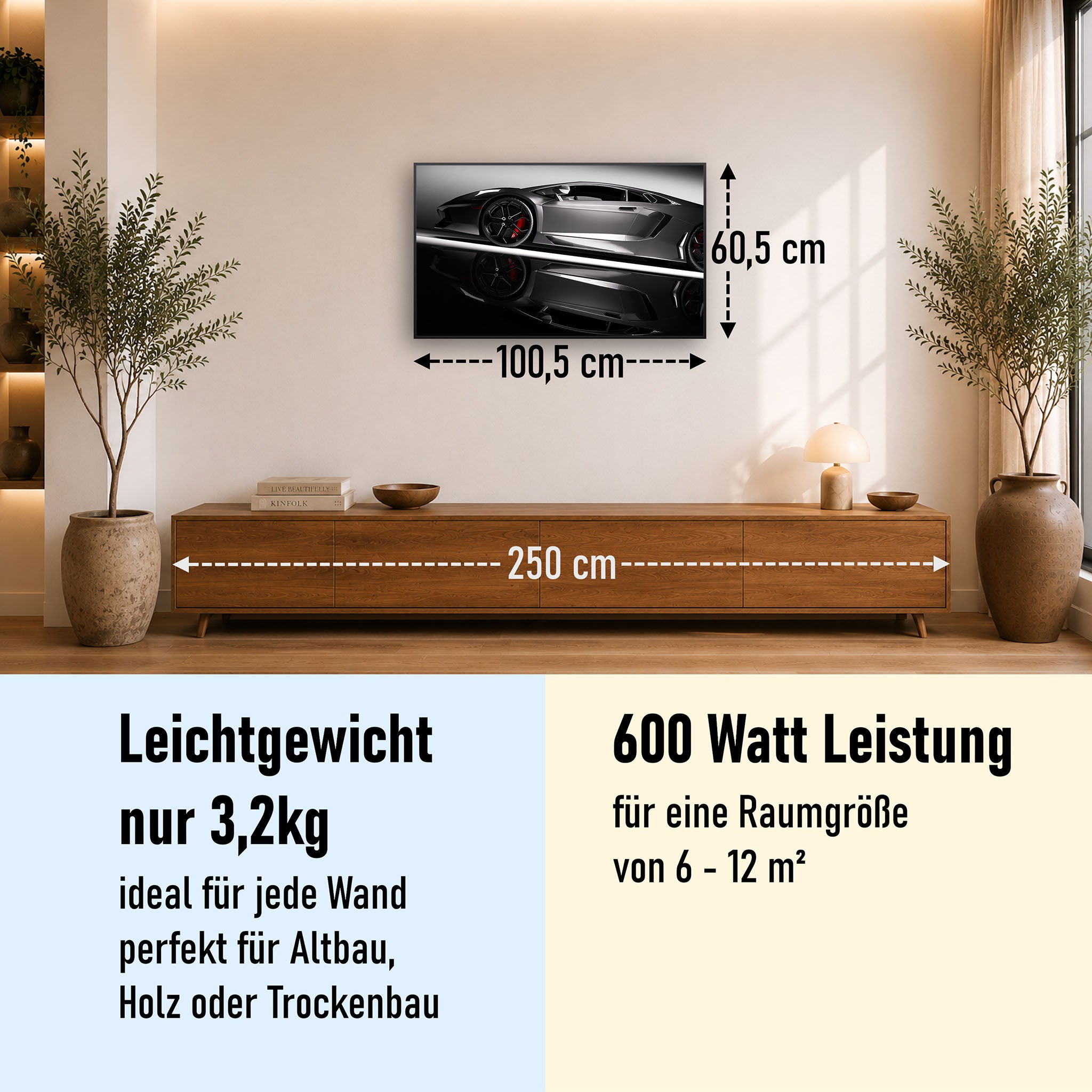 Bild Infrarotheizung 350-1200W Motiv 045 Sportwagen