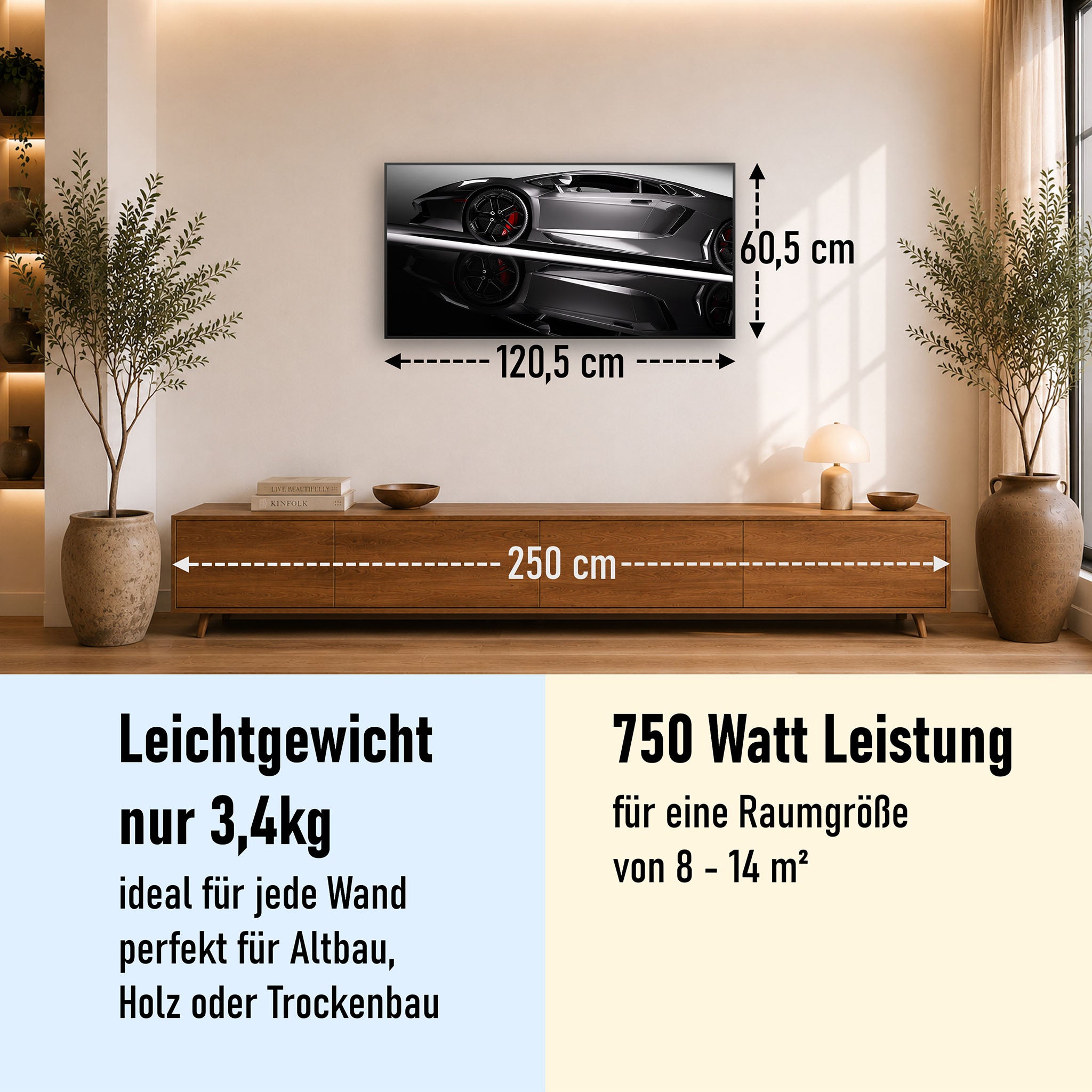 Bild Infrarotheizung 350-1200W Motiv 045 Sportwagen