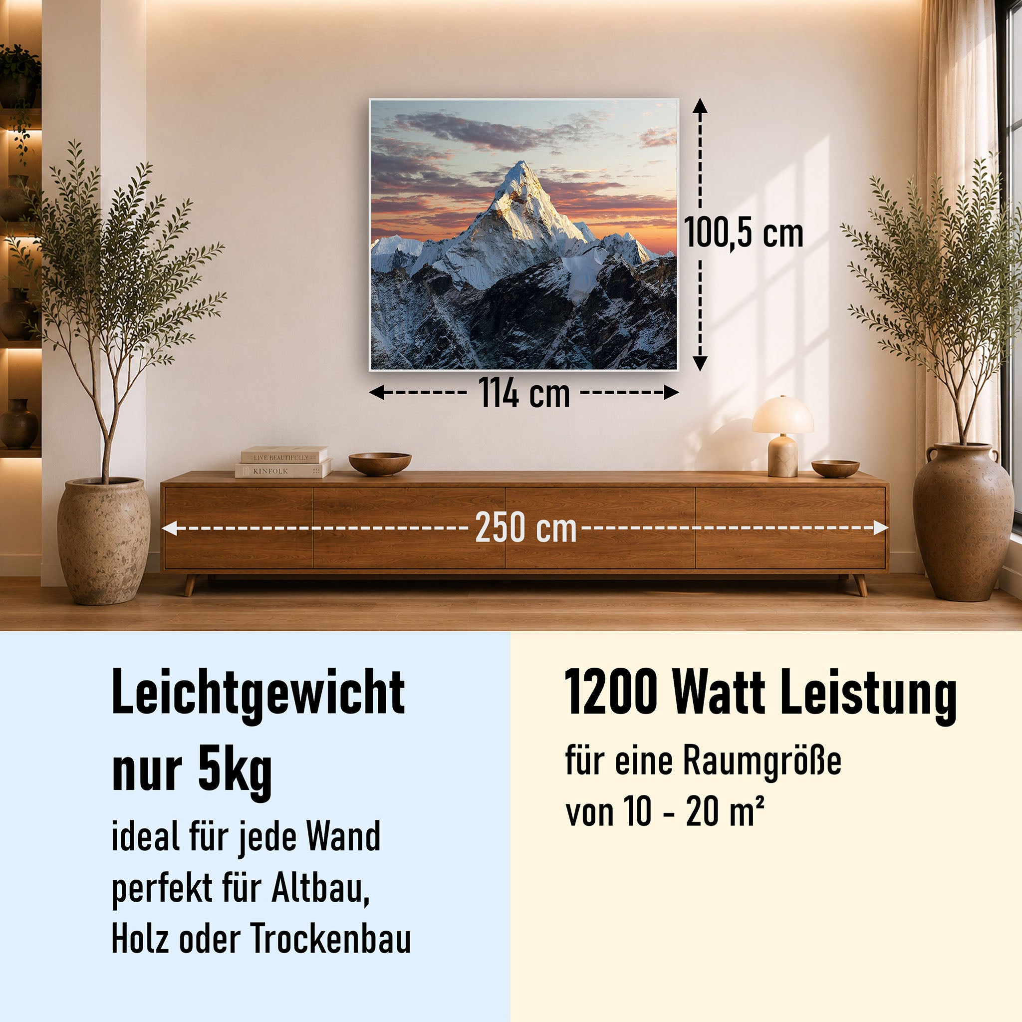 Bild Infrarotheizung 350-1200W Motiv 051 Everest