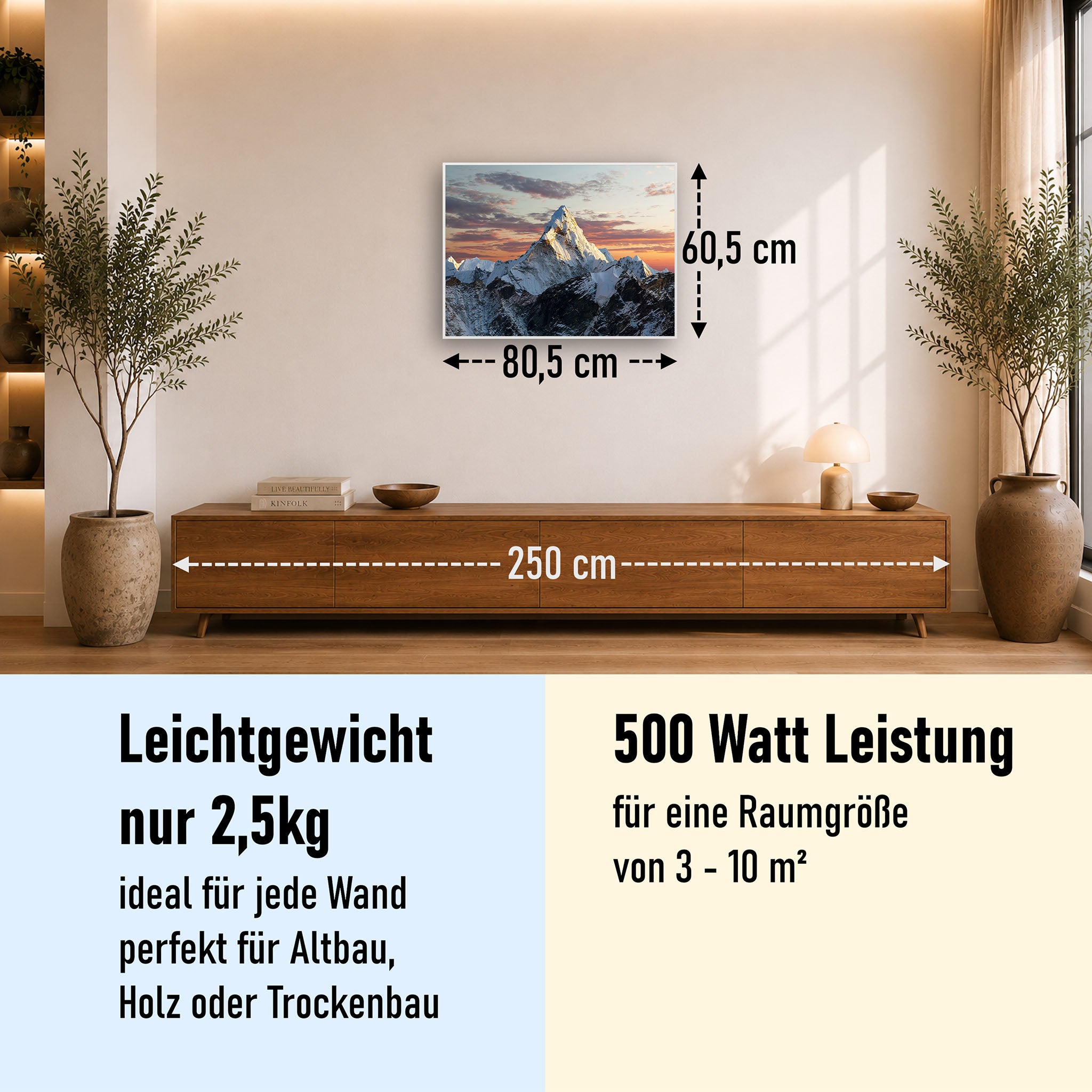 Bild Infrarotheizung 350-1200W Motiv 051 Everest