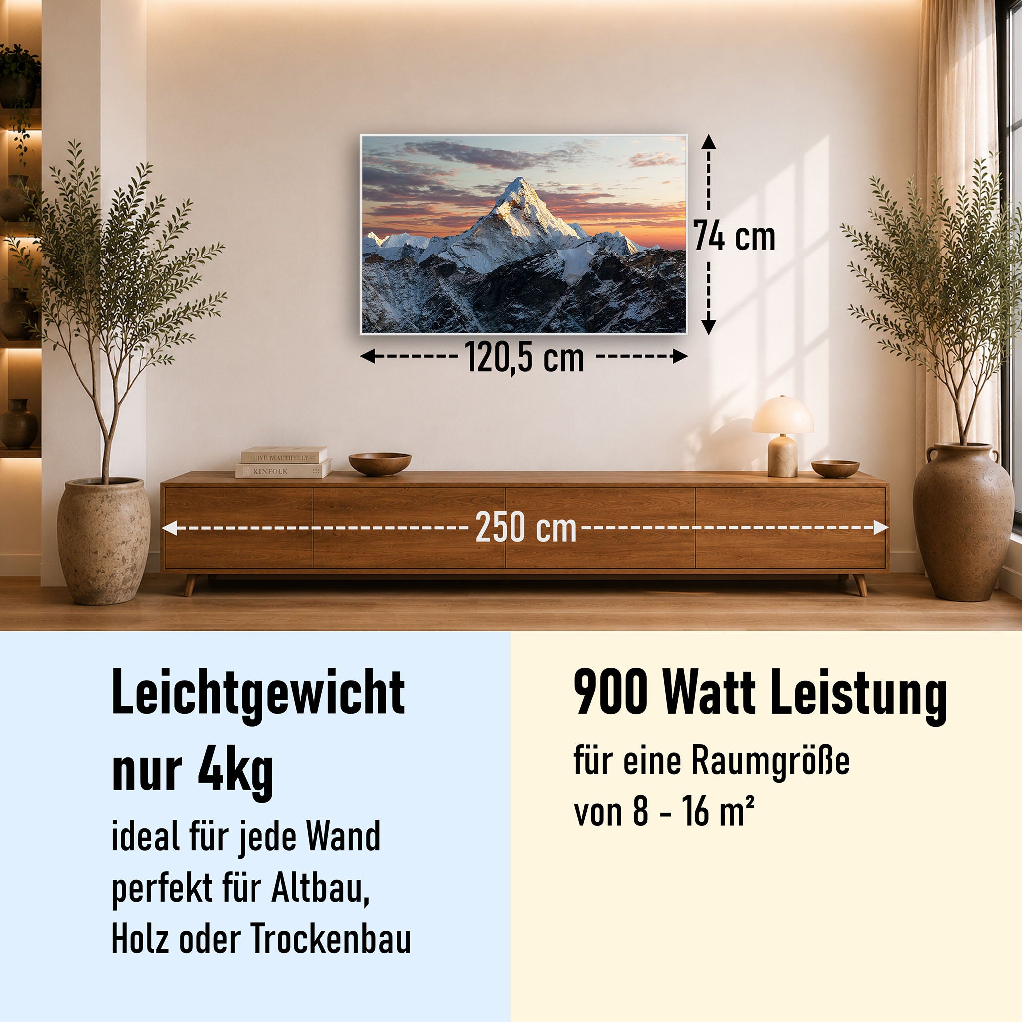 Bild Infrarotheizung 350-1200W Motiv 051 Everest