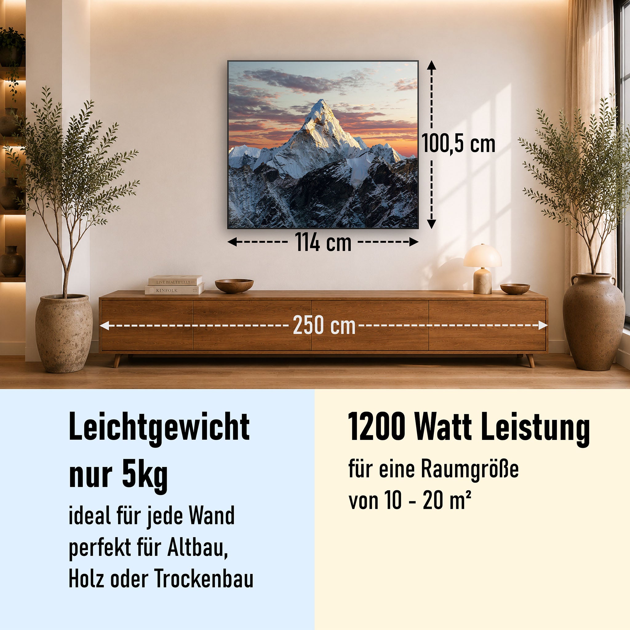 Bild Infrarotheizung 350-1200W Motiv 051 Everest