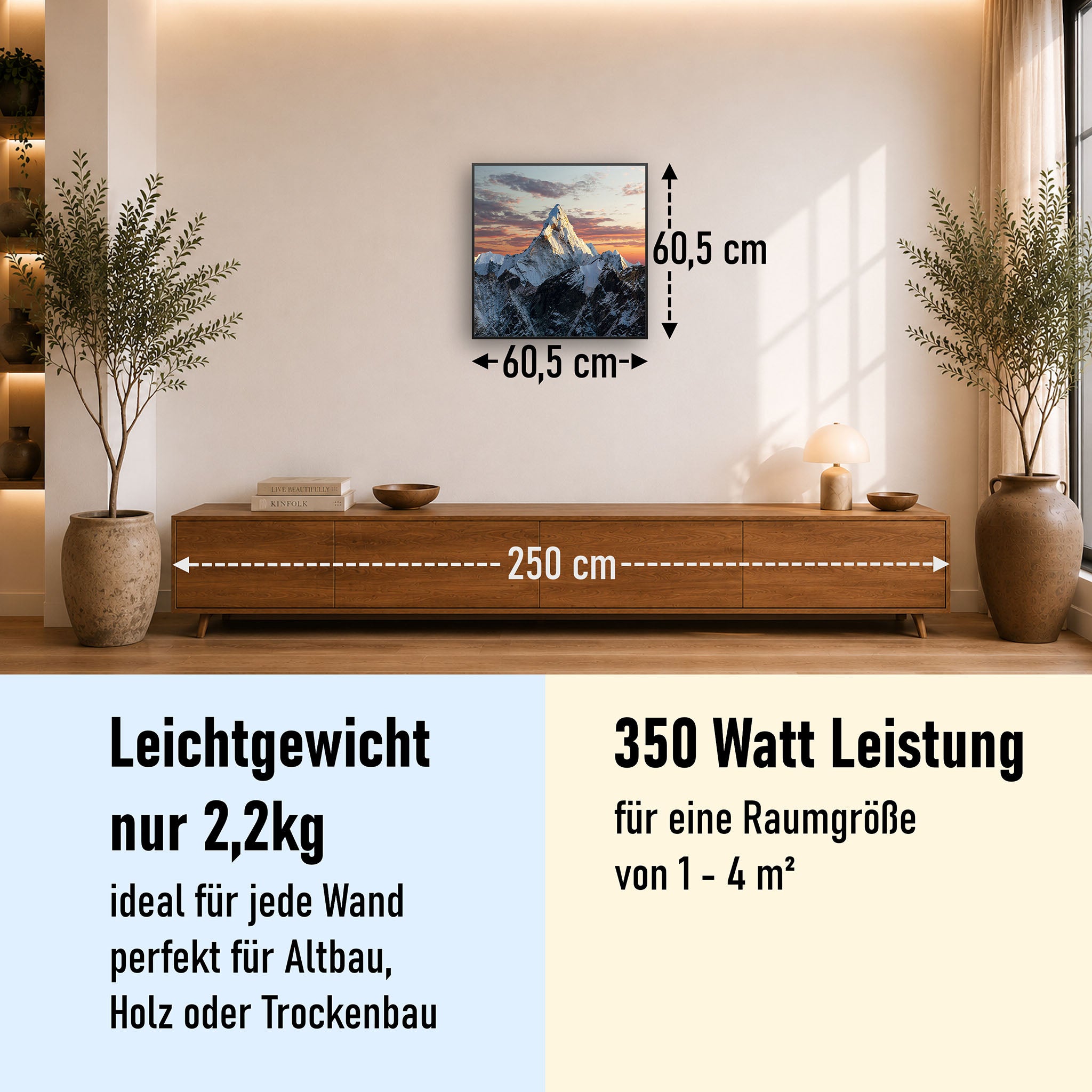 Bild Infrarotheizung 350-1200W Motiv 051 Everest