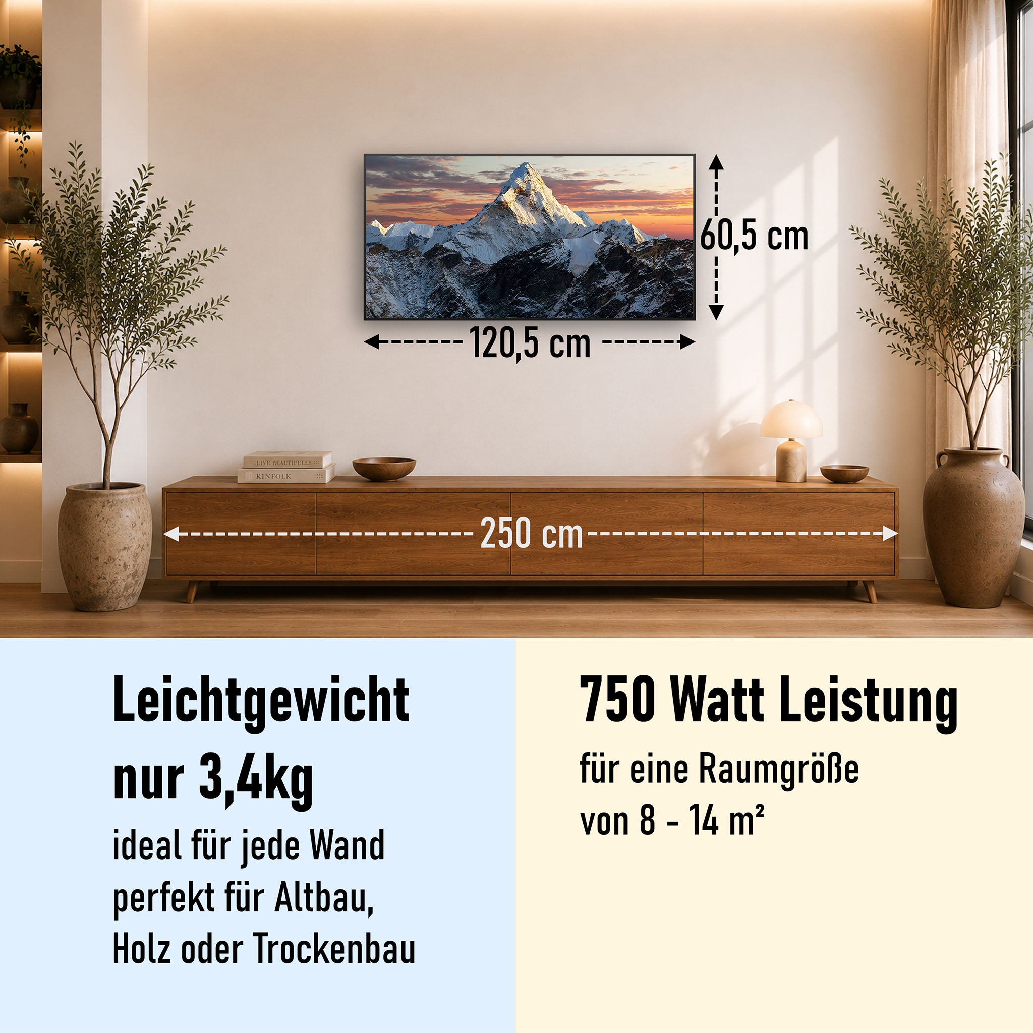Bild Infrarotheizung 350-1200W Motiv 051 Everest