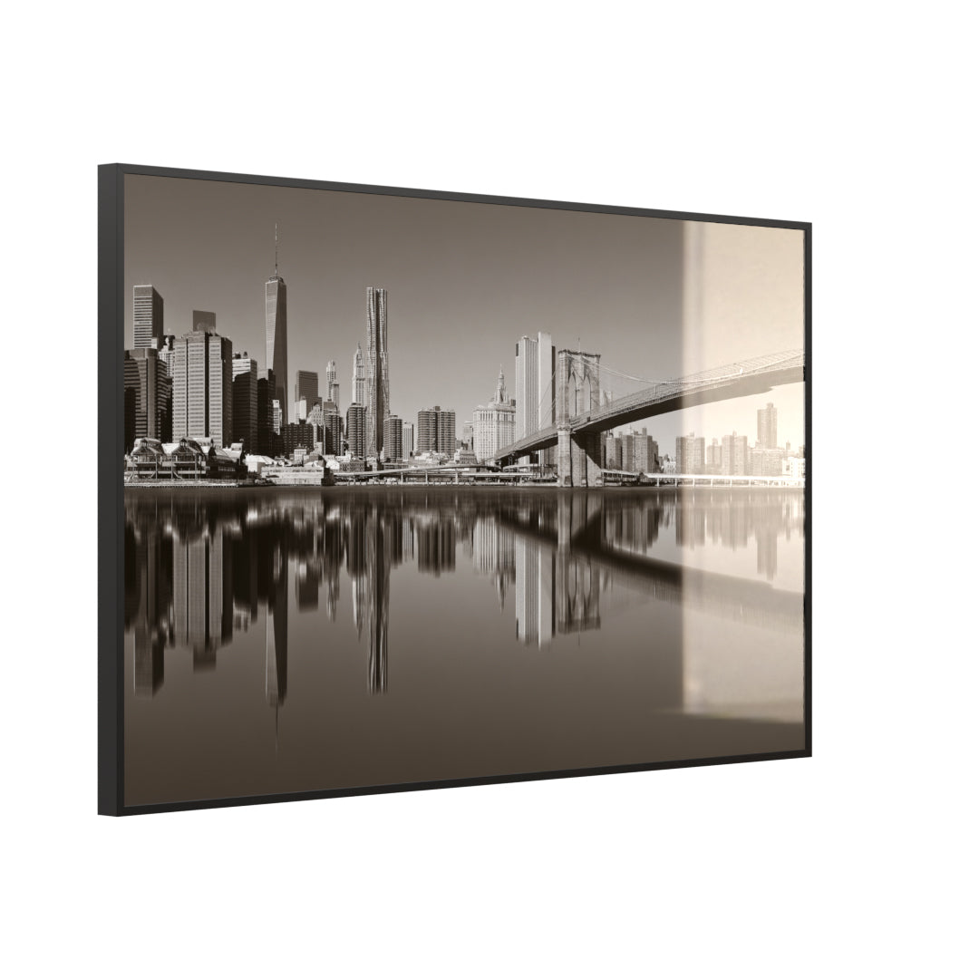 Glas Infrarotheizung 350-1200W Motiv 052 Brooklyn Bridge