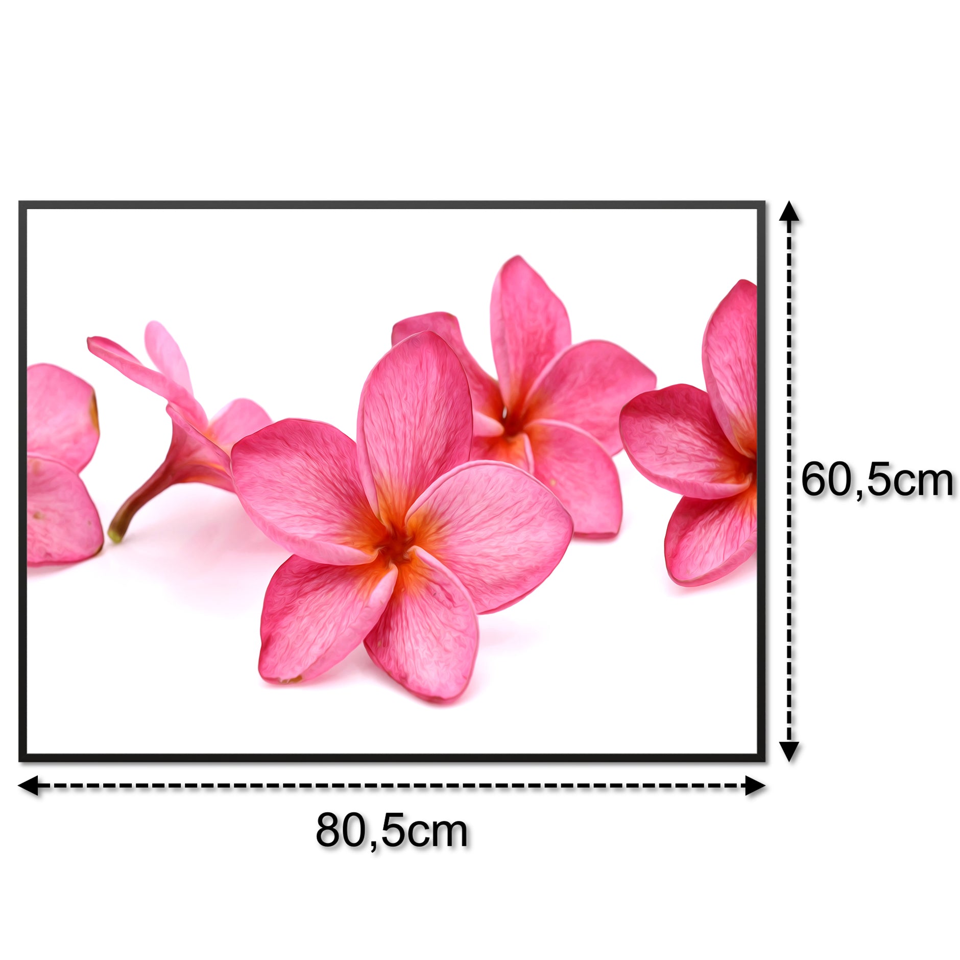 Glas Infrarotheizung 350-1200W Motiv 053 Pink Frangipani