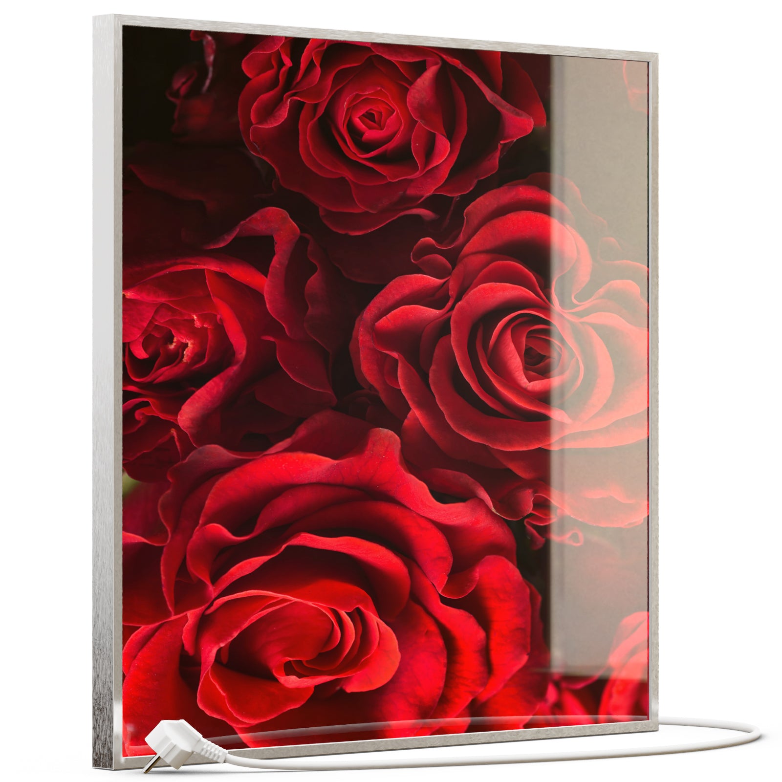 Glas Infrarotheizung 350-1200W Motiv 056H Rote Rosen