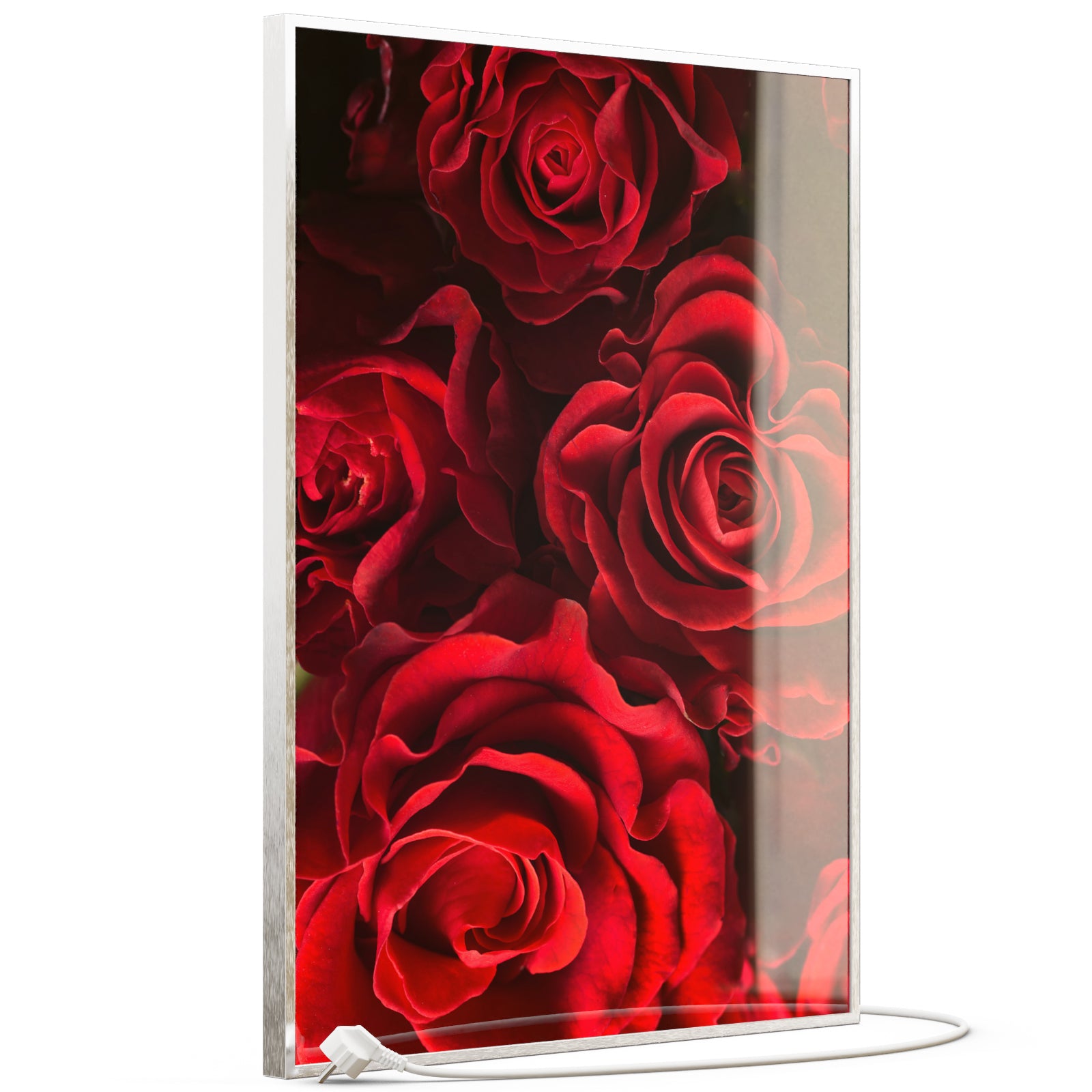 Glas Infrarotheizung 350-1200W Motiv 056H Rote Rosen