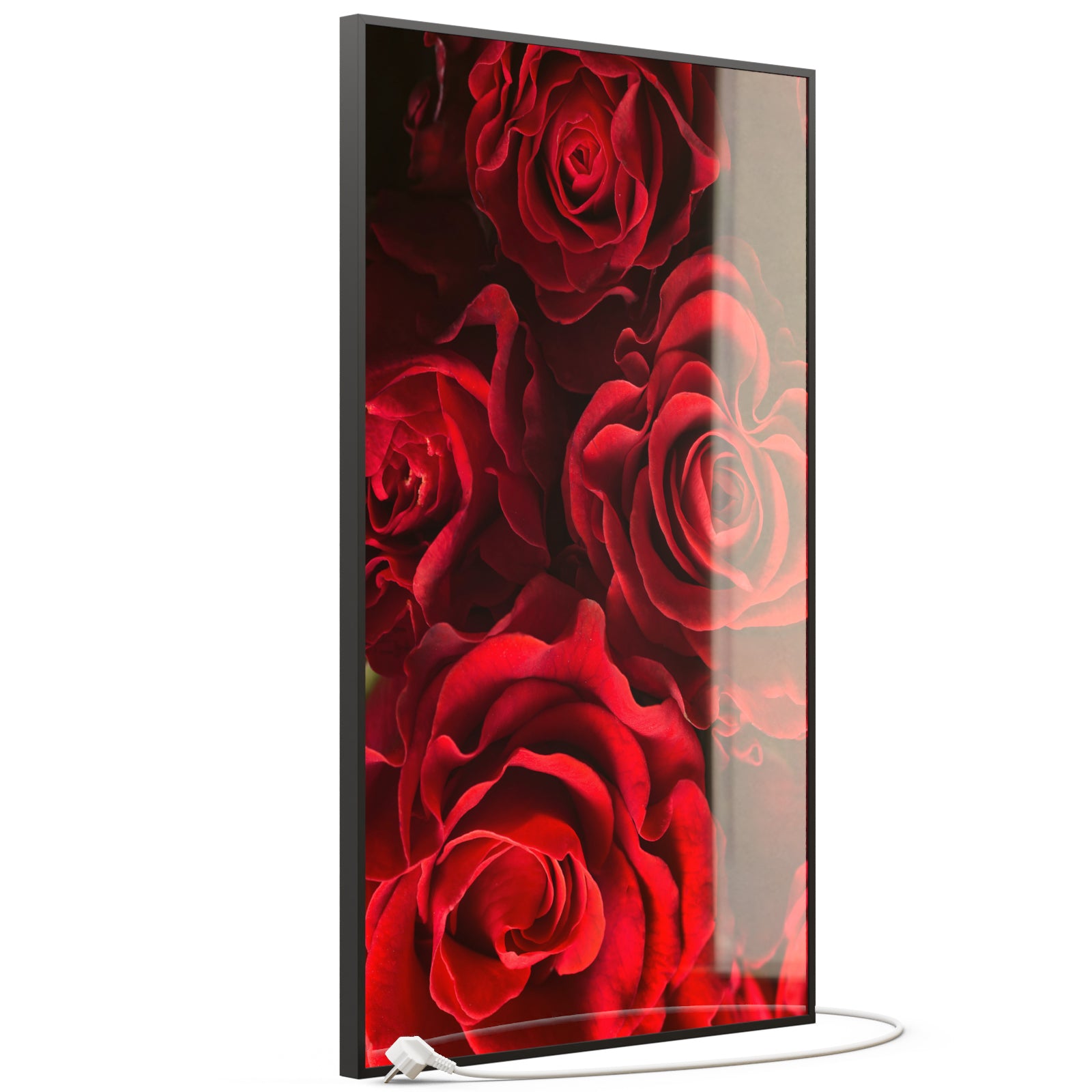 Glas Infrarotheizung 350-1200W Motiv 056H Rote Rosen