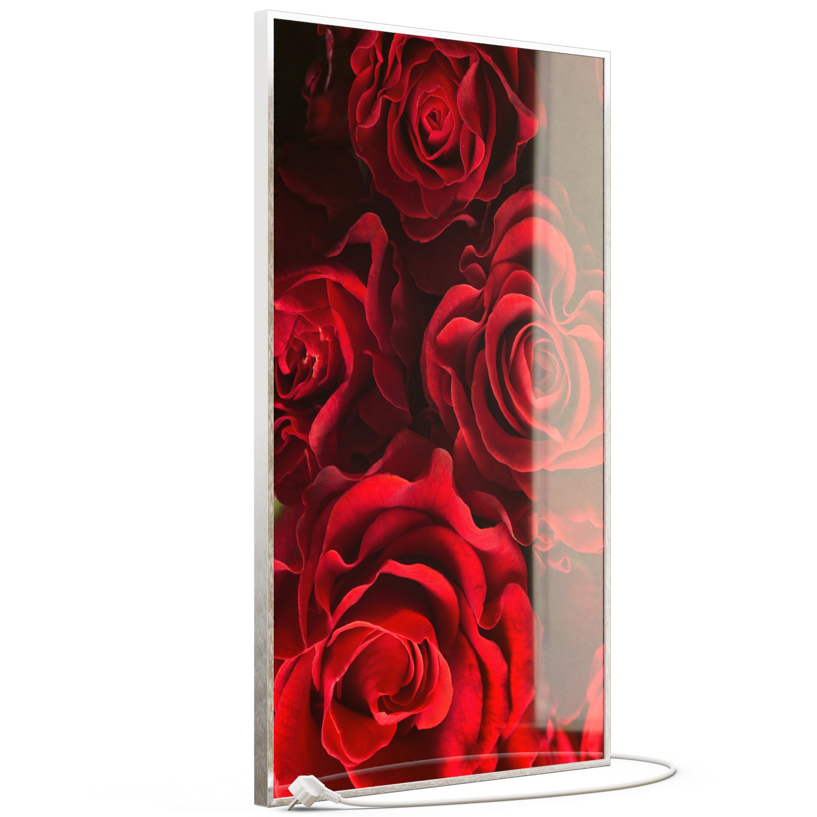 Glas Infrarotheizung 350-1200W Motiv 056H Rote Rosen