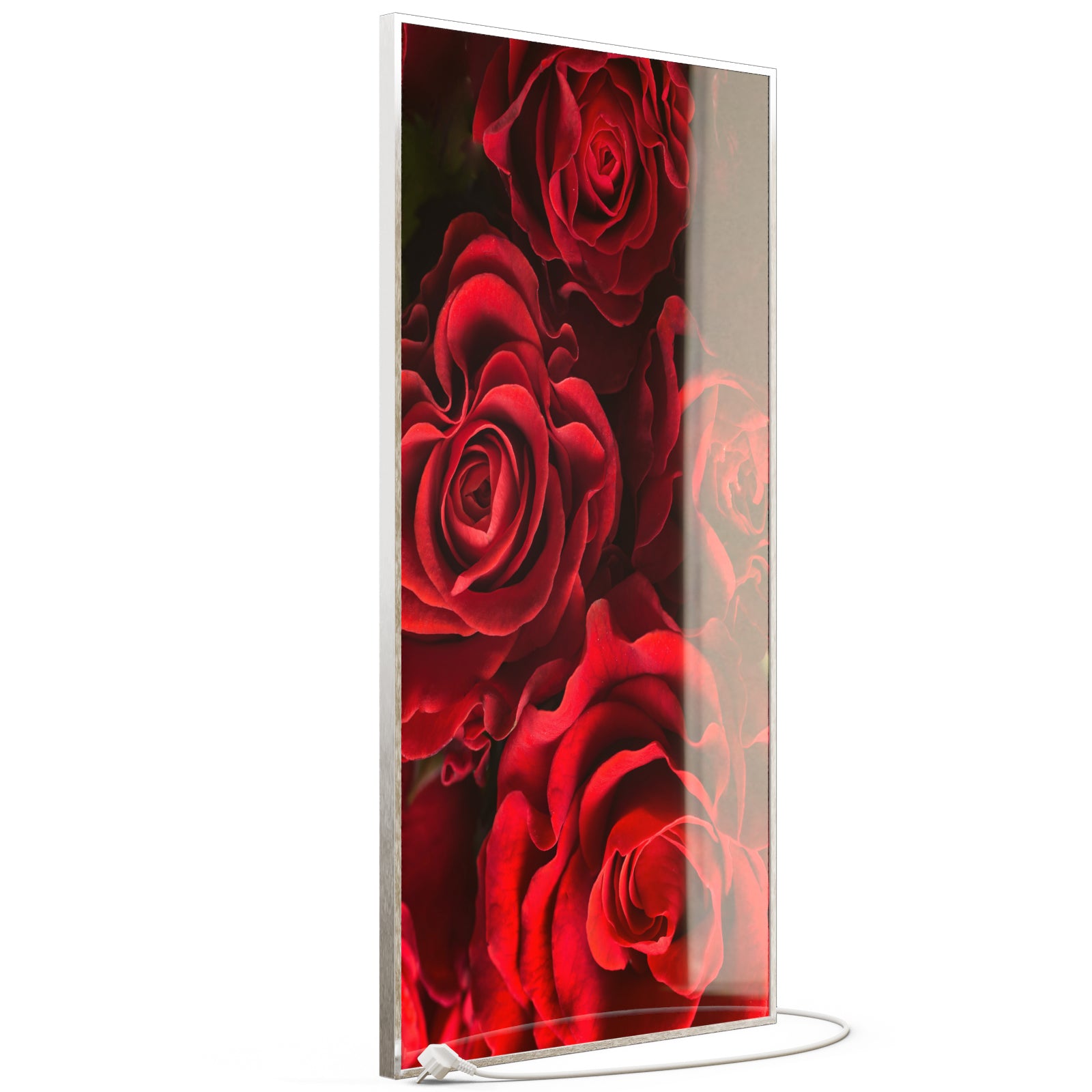 Glas Infrarotheizung 350-1200W Motiv 056H Rote Rosen