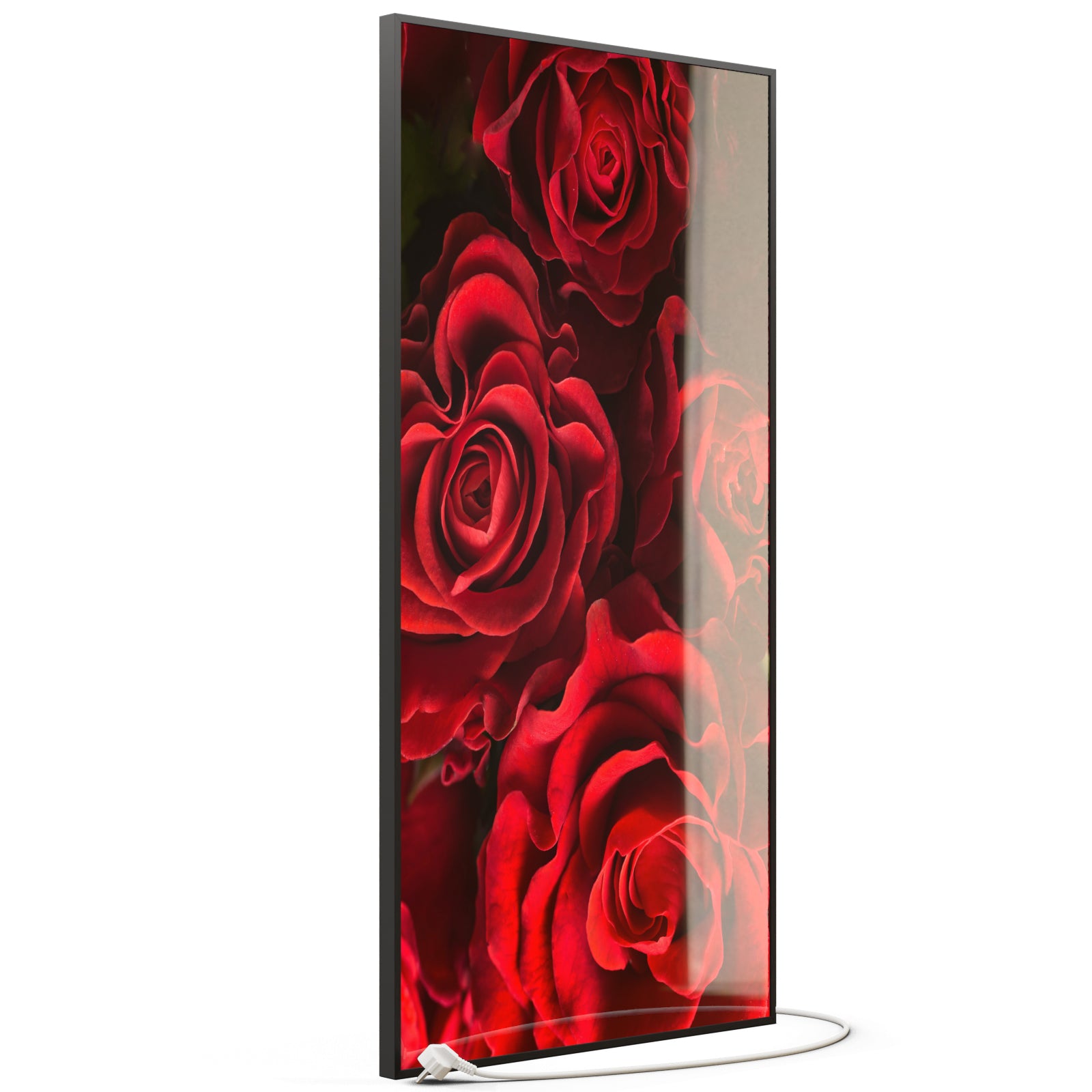 Glas Infrarotheizung 350-1200W Motiv 056H Rote Rosen