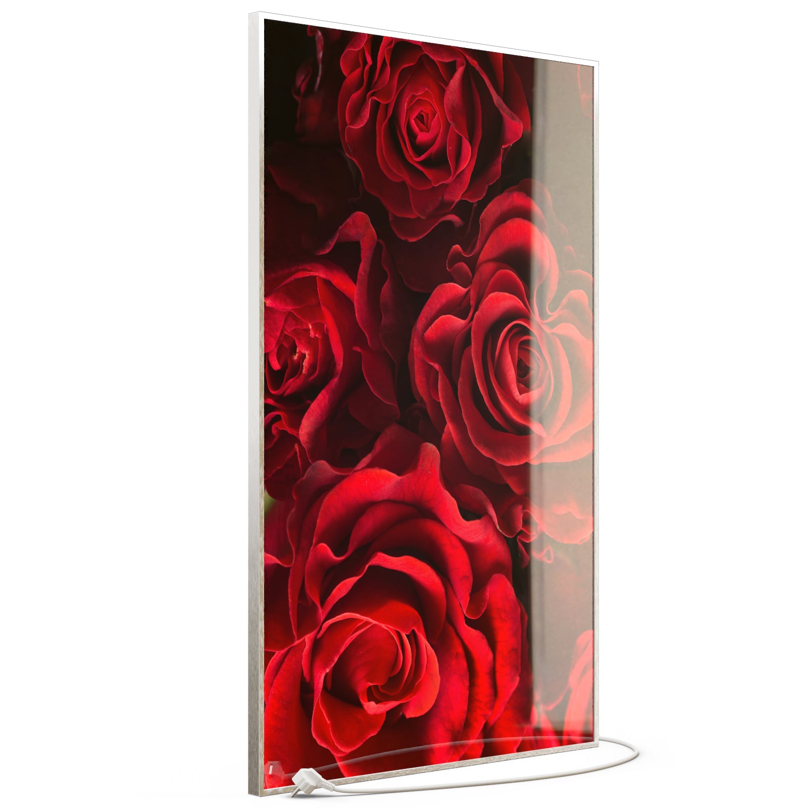 Glas Infrarotheizung 350-1200W Motiv 056H Rote Rosen