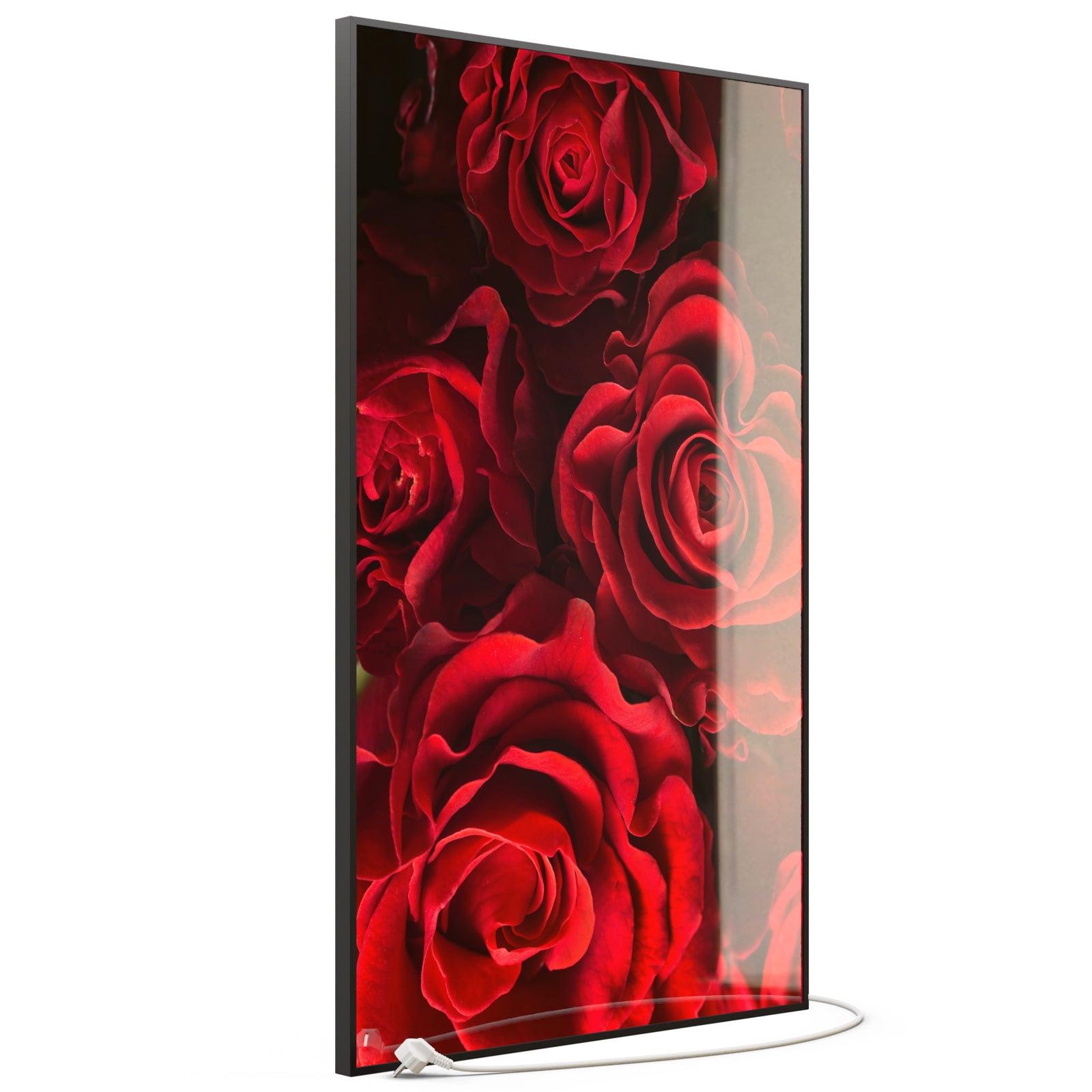 Glas Infrarotheizung 350-1200W Motiv 056H Rote Rosen