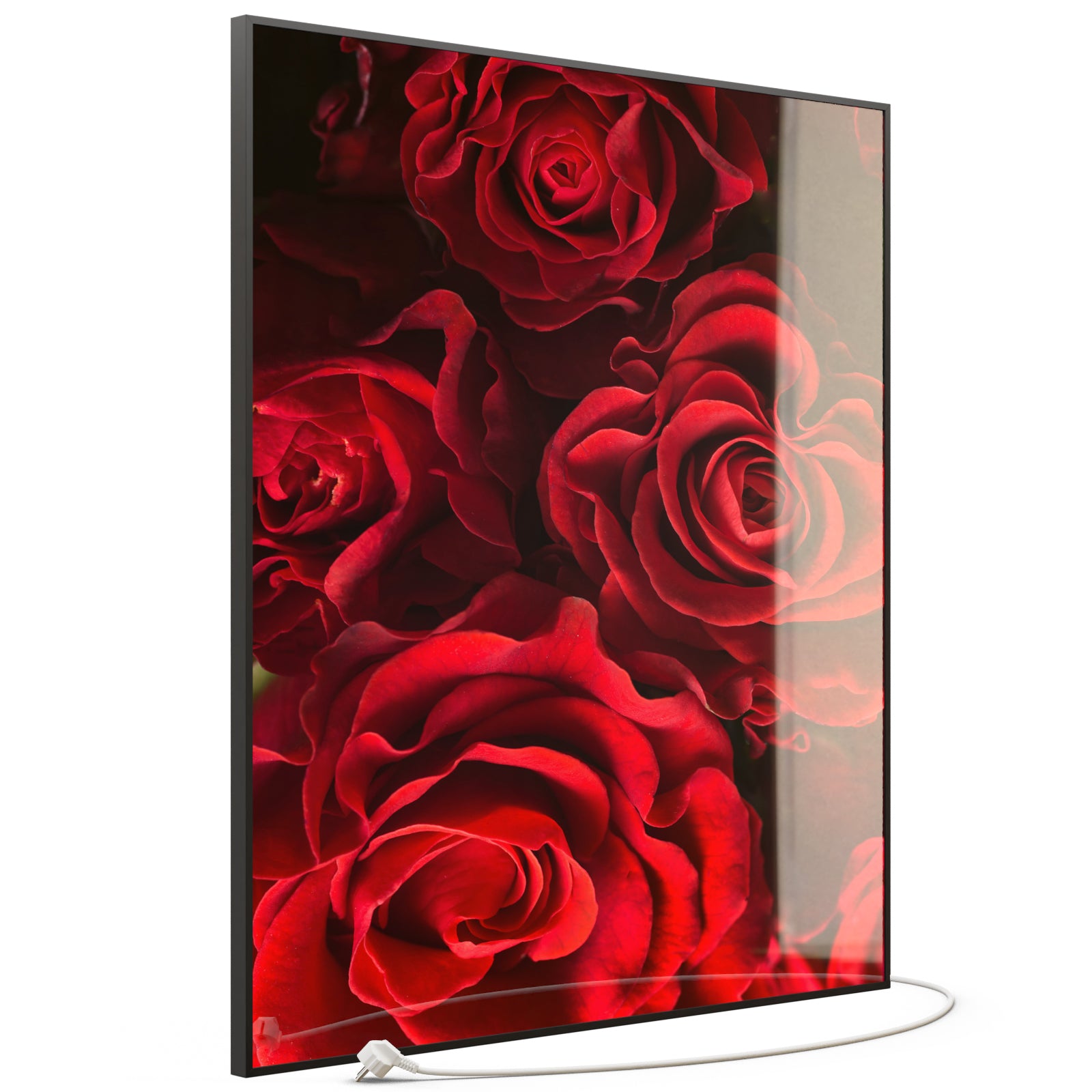 Glas Infrarotheizung 350-1200W Motiv 056H Rote Rosen