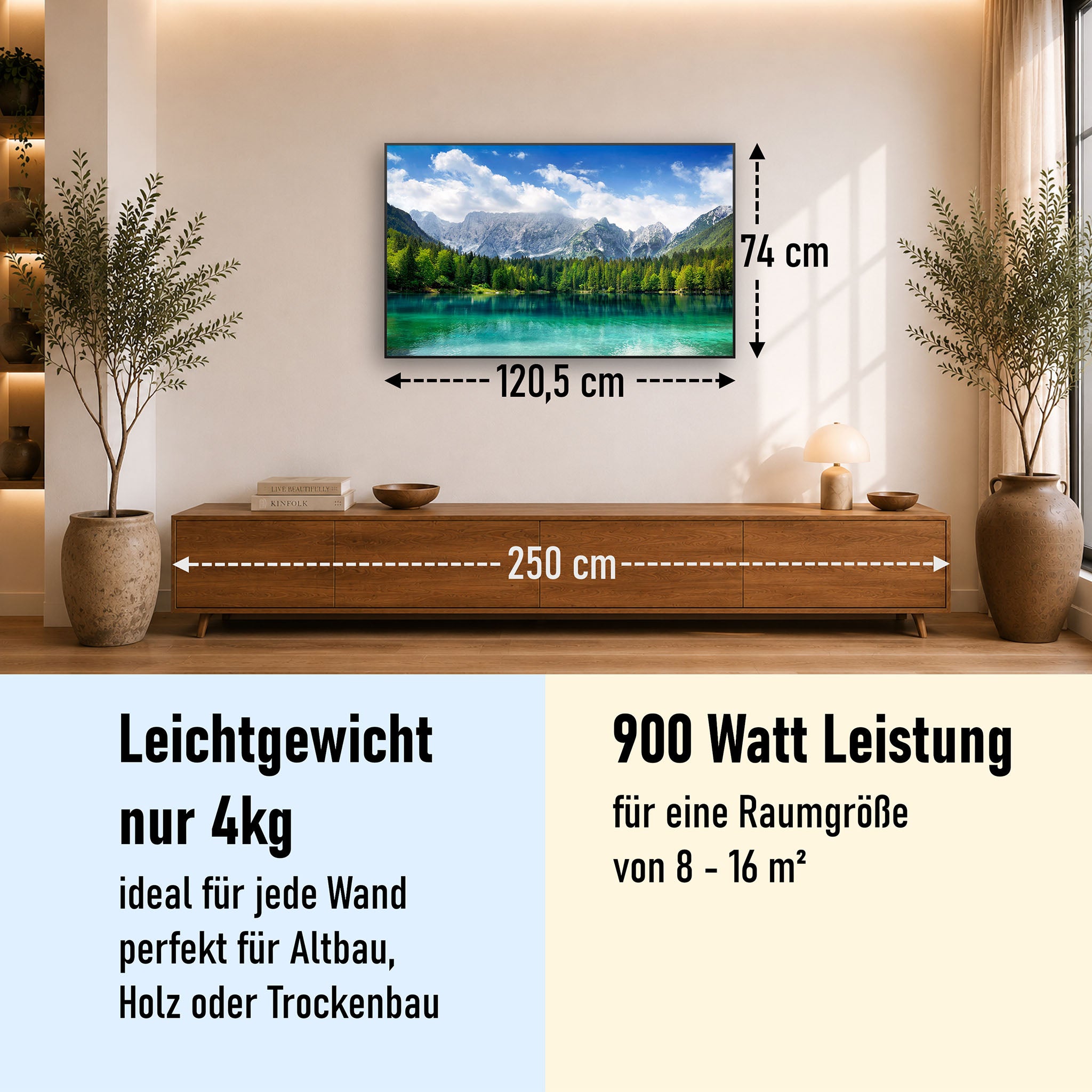 Bild Infrarotheizung 350-1200W Motiv 057 türkisfarbener See