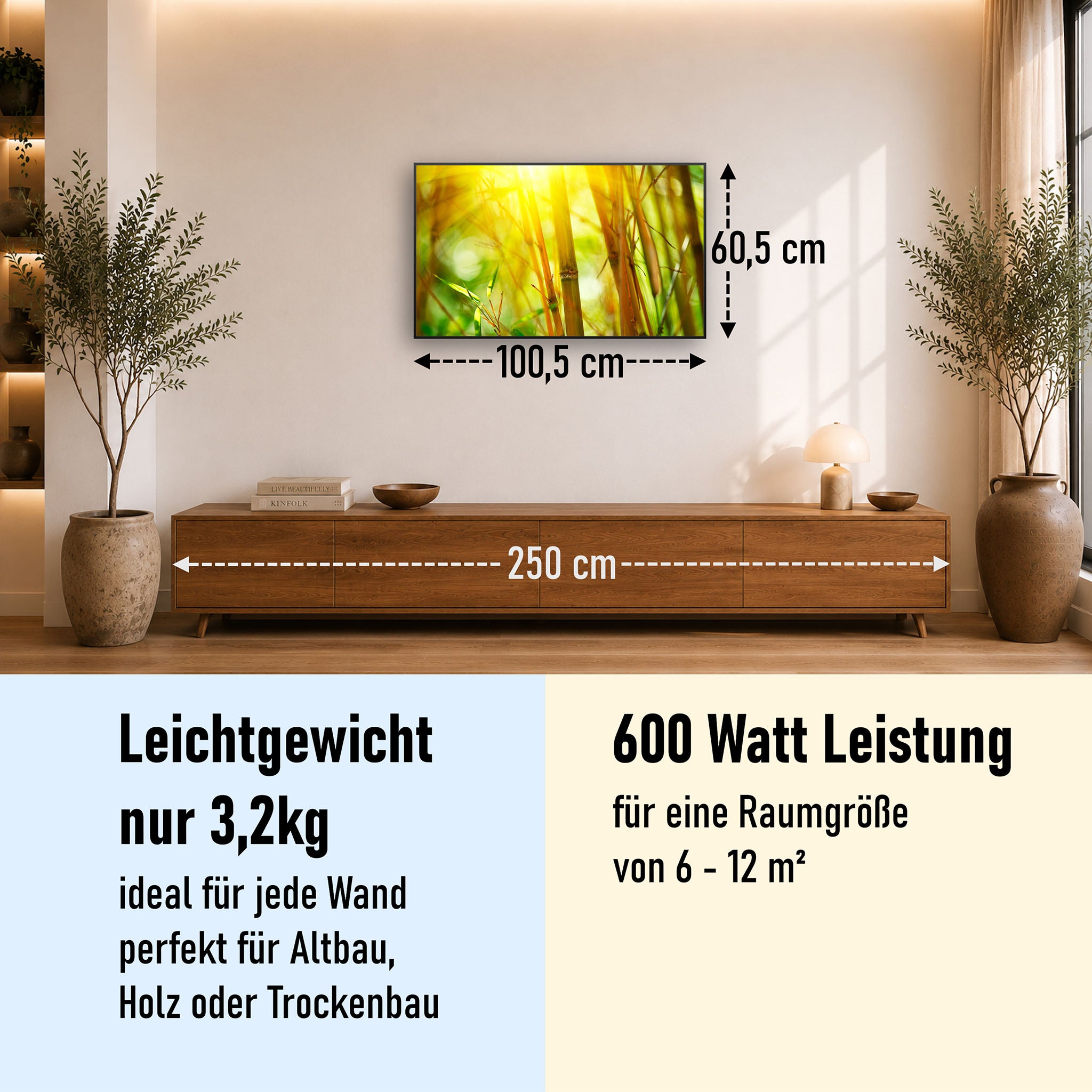 Bild Infrarotheizung 350-1200W Motiv 062 Bambus