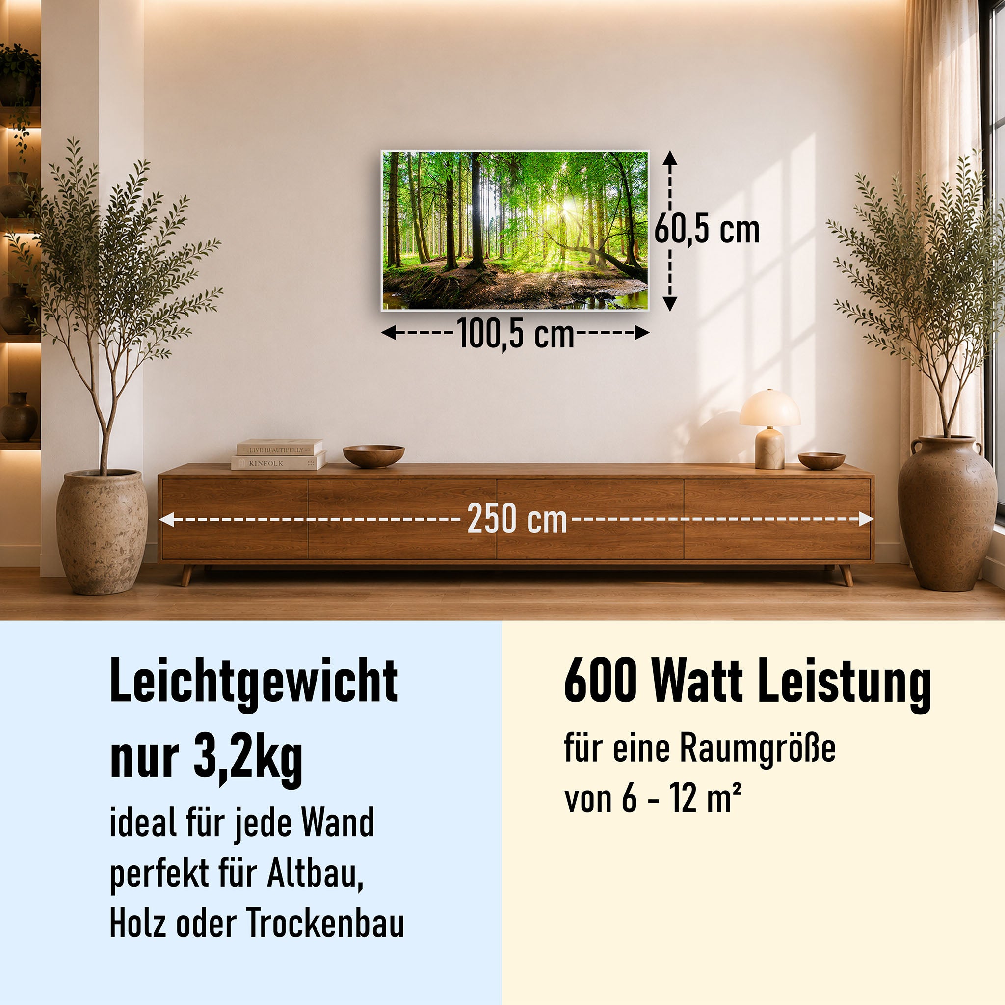 Bild Infrarotheizung 350-1200W Motiv 067 Wald Panorama