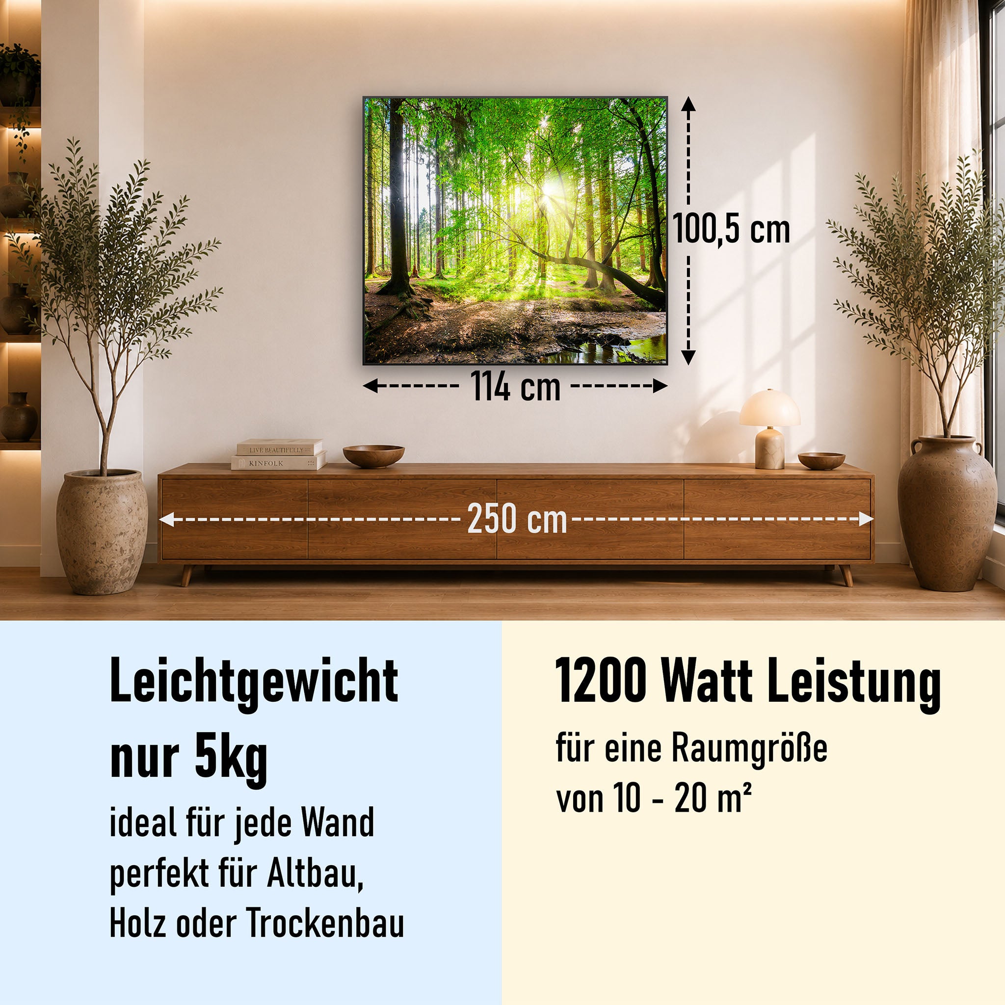 Bild Infrarotheizung 350-1200W Motiv 067 Wald Panorama