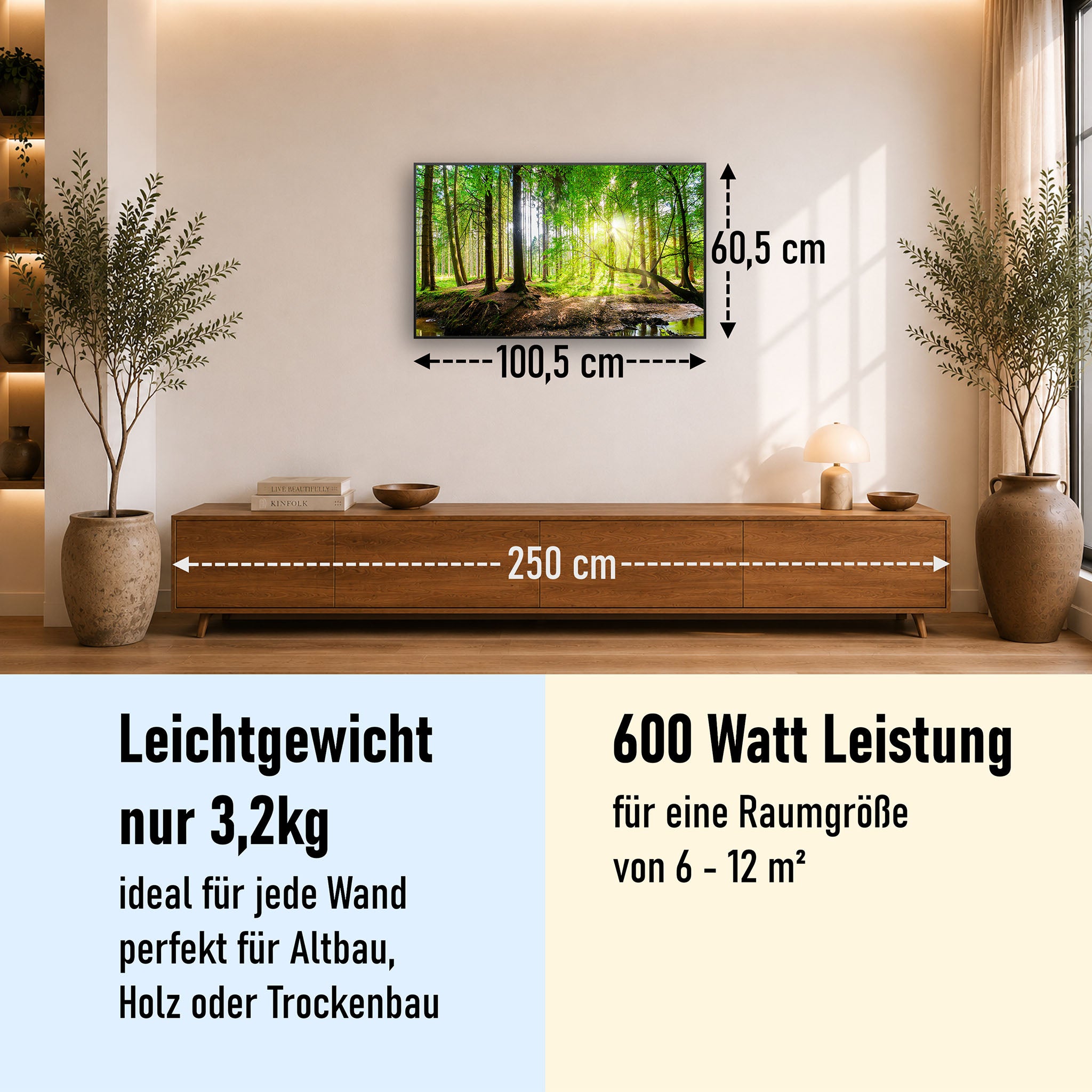 Bild Infrarotheizung 350-1200W Motiv 067 Wald Panorama